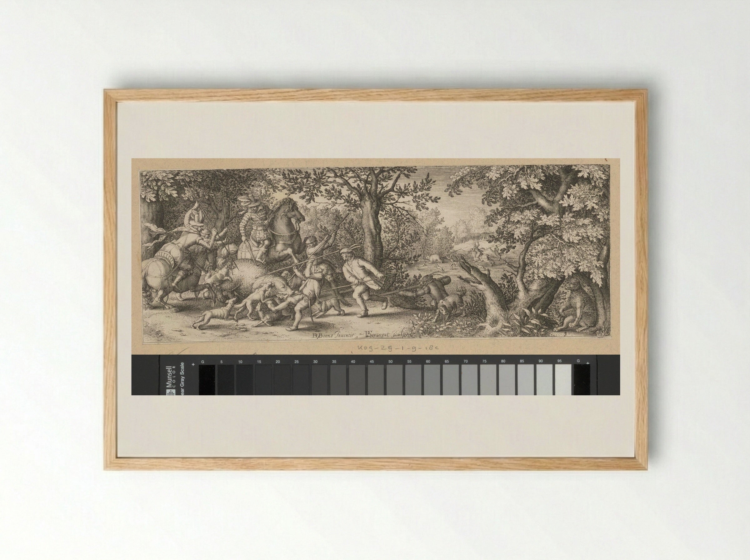 Berenjacht (Bear Hunt) - Claes Jansz. Visscher (II) - Framed Print Wood
