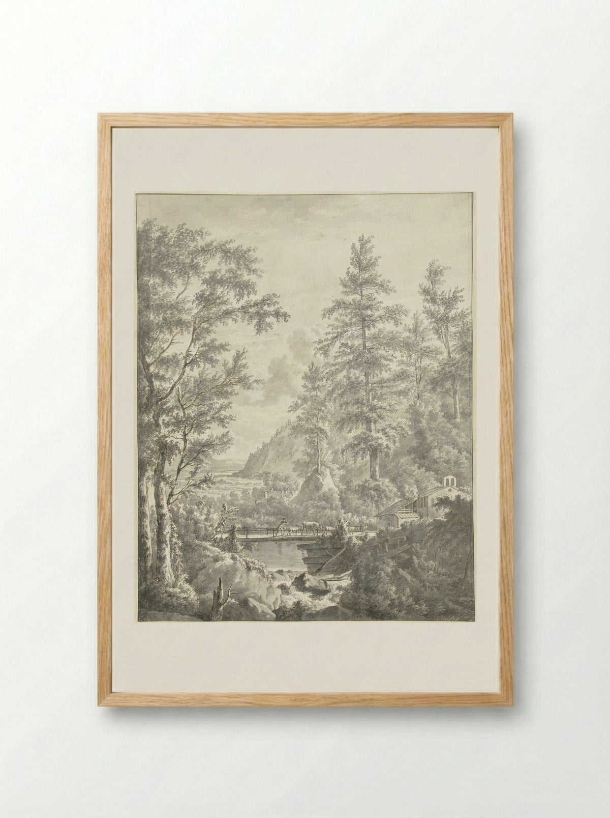 Bergachtig landschap in Spanje - Cornelis Apostool - Framed Print Wood