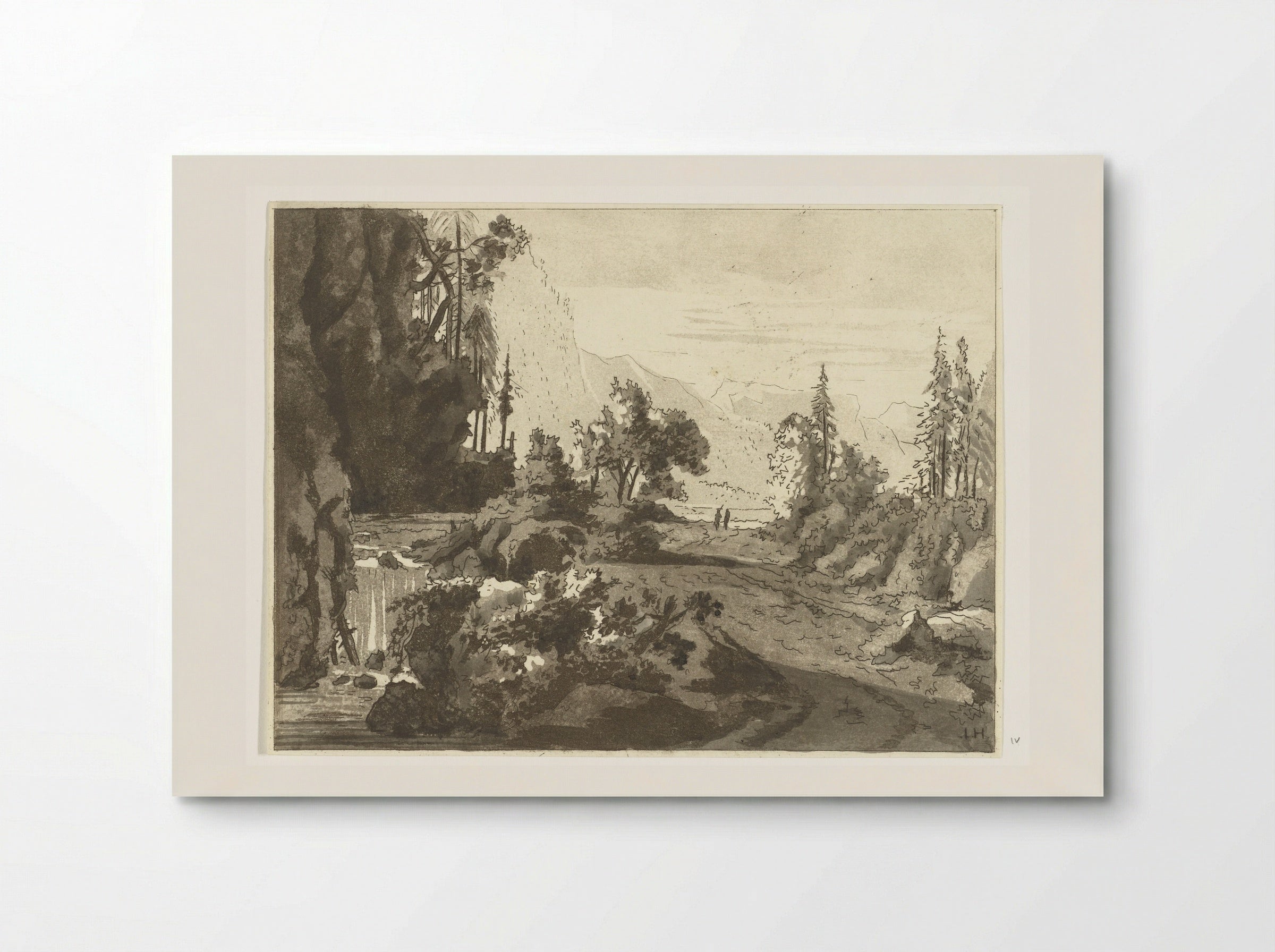 Bergachtig landschap - Anthonie van den Bos - Poster