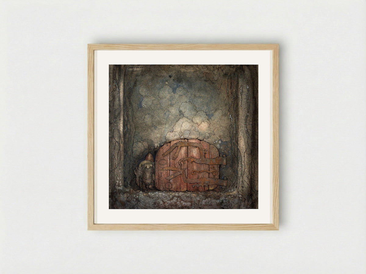 Bergaporten (The Mountain Gate) - John Bauer - Framed Print Wood