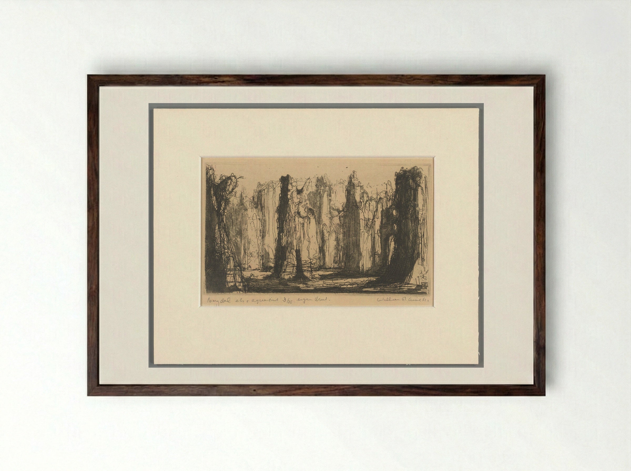Bergdal - Dirkje Kuik - Framed Print Dark Wood