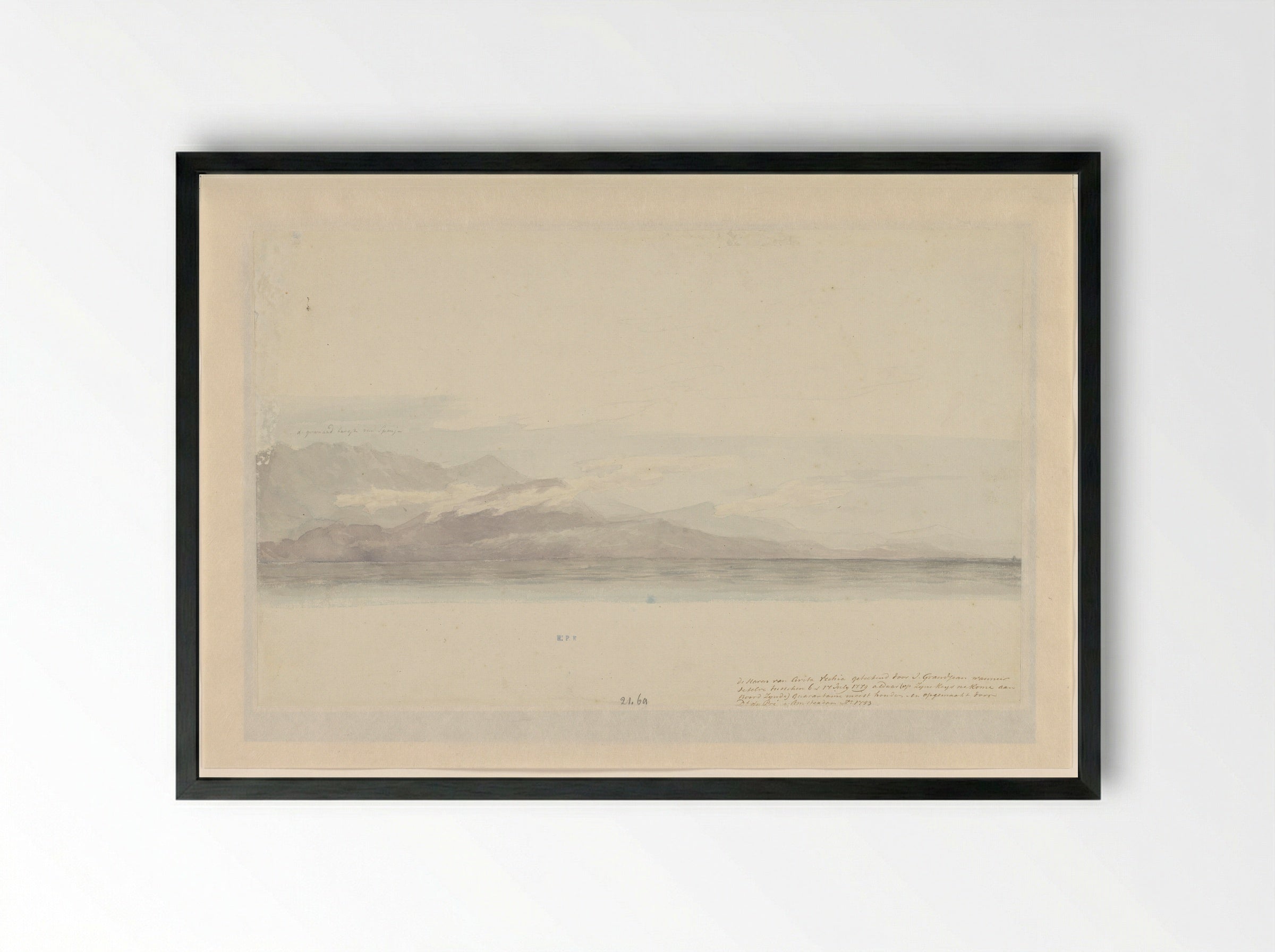 Bergen langs de Spaanse kust - Jean Grandjean - Framed Print Black