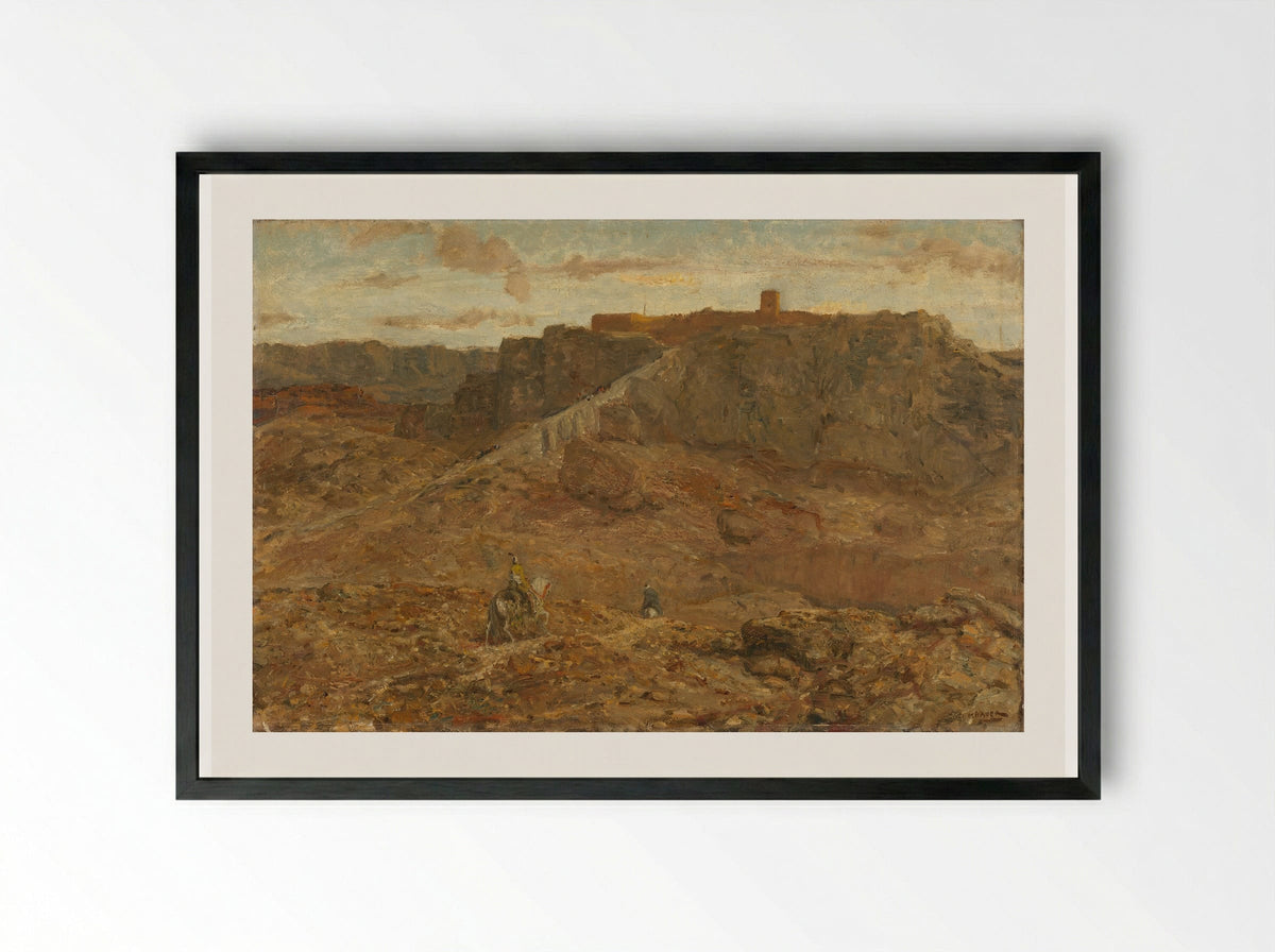Berglandschap in Egypte - Marius Bauer - Framed Print Black