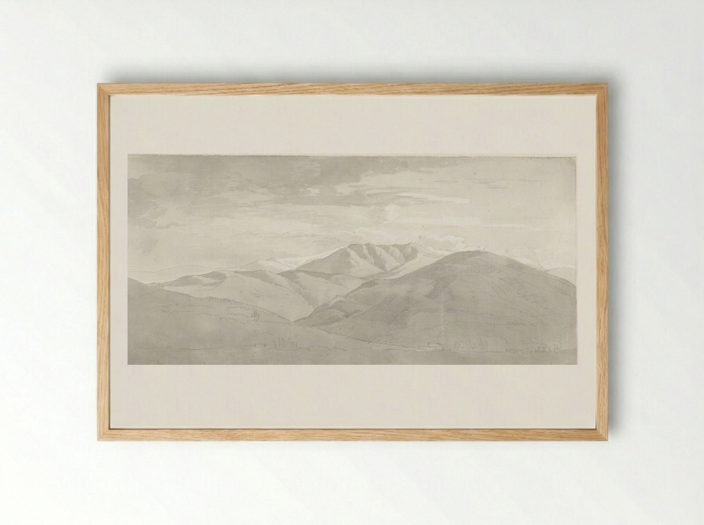 Berglandschap in Italië - Hendrik Voogd - Framed Print Wood