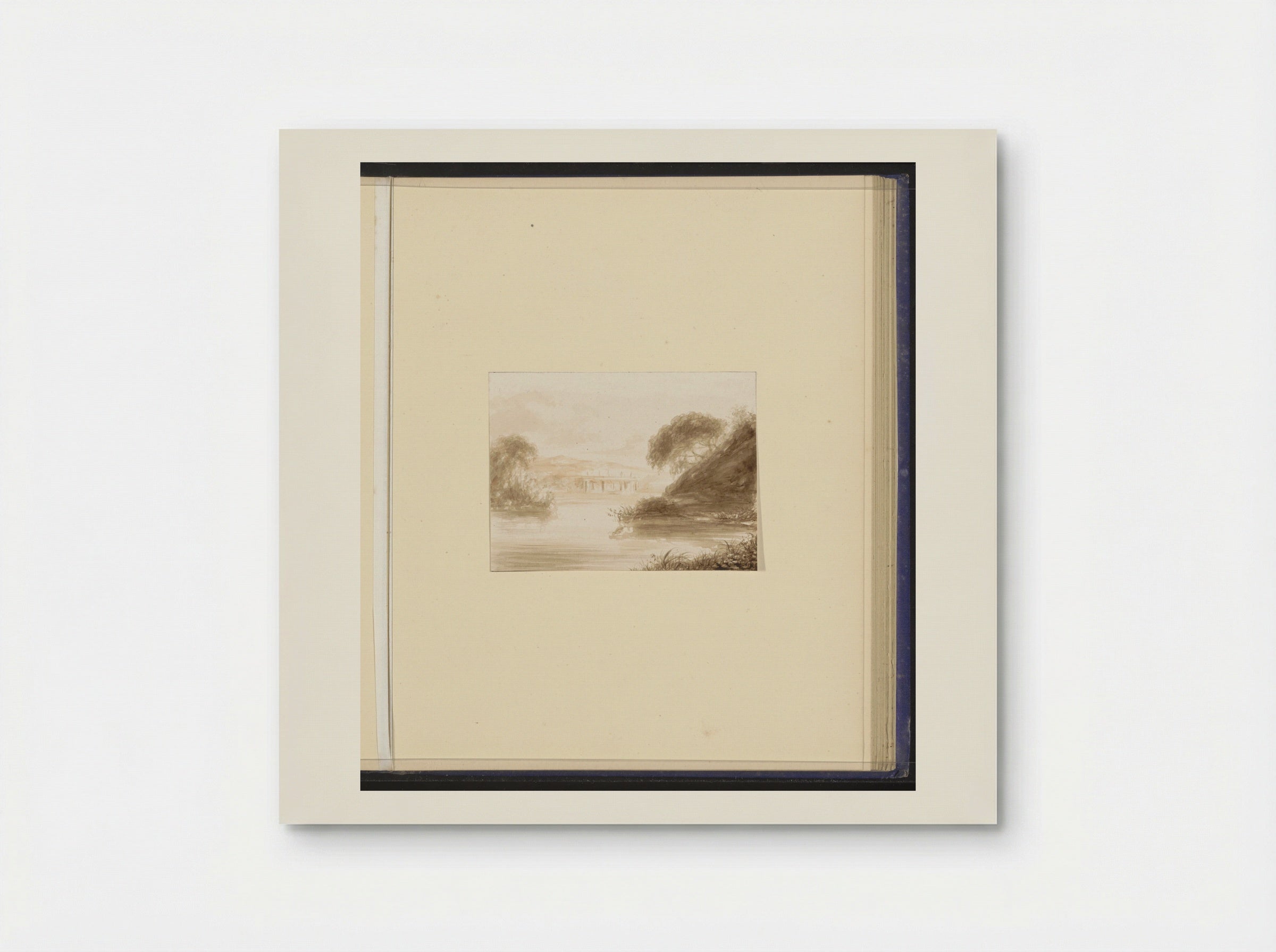 Berglandschap met een rivier en bebouwing - Alexander Ver Huell - Poster