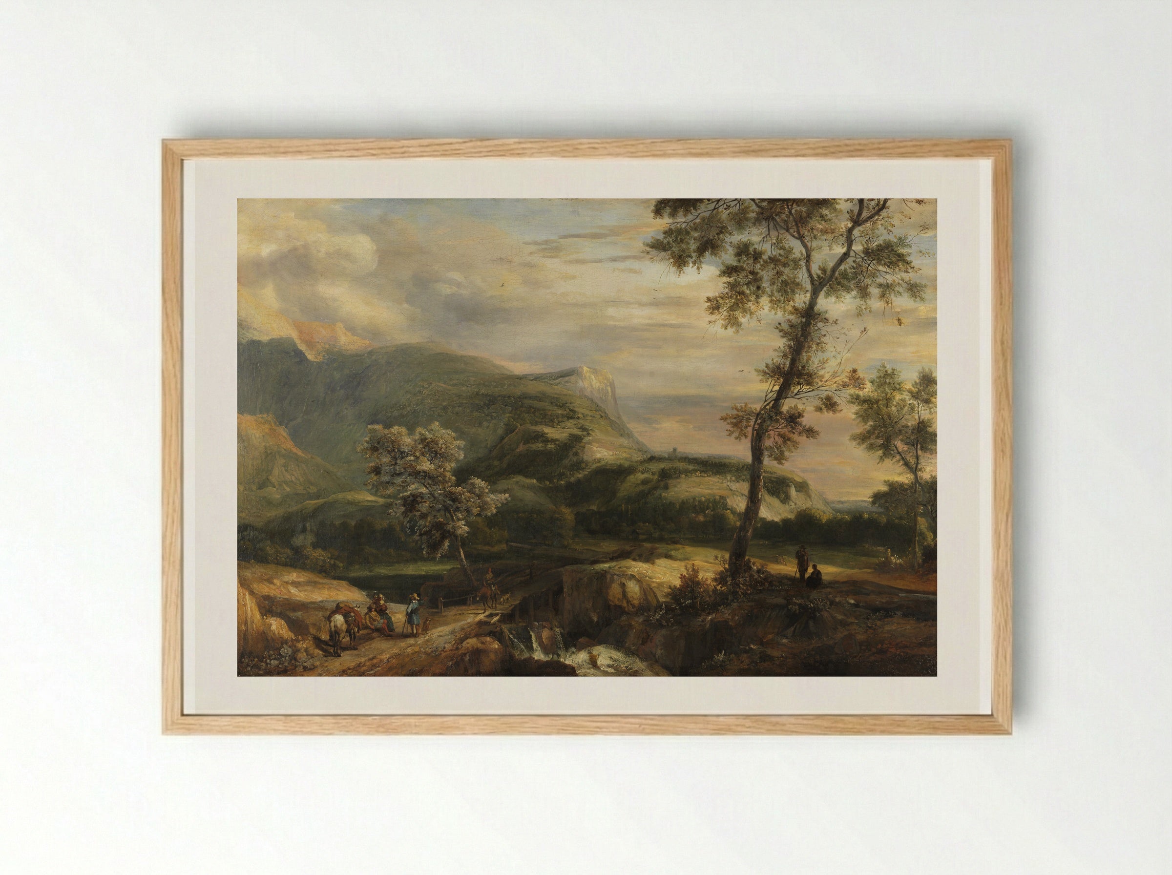 Berglandschap - Roelant Roghman - Framed Print Wood