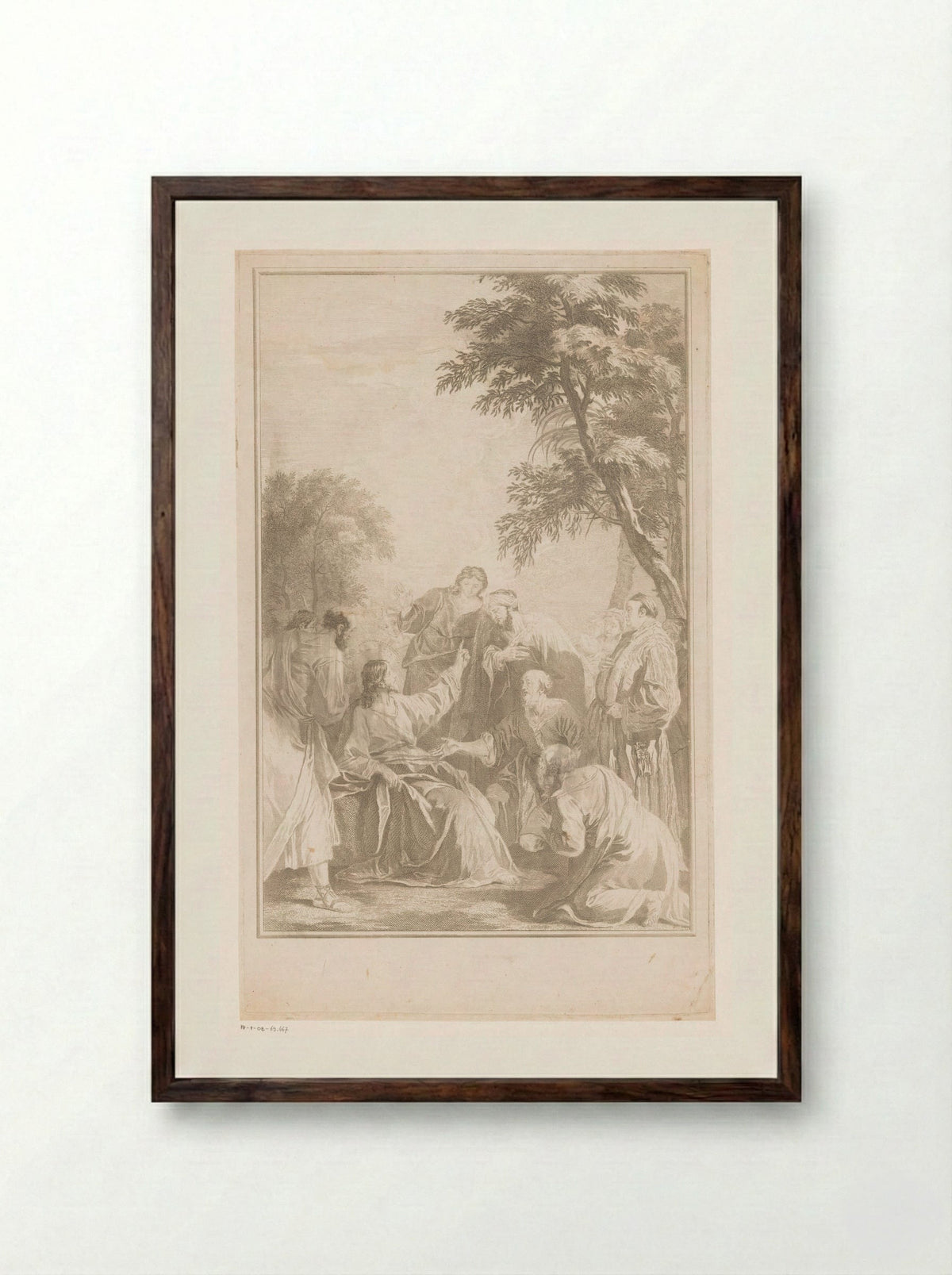 Bergrede - Jean Michel Liotard - Framed Print Dark Wood