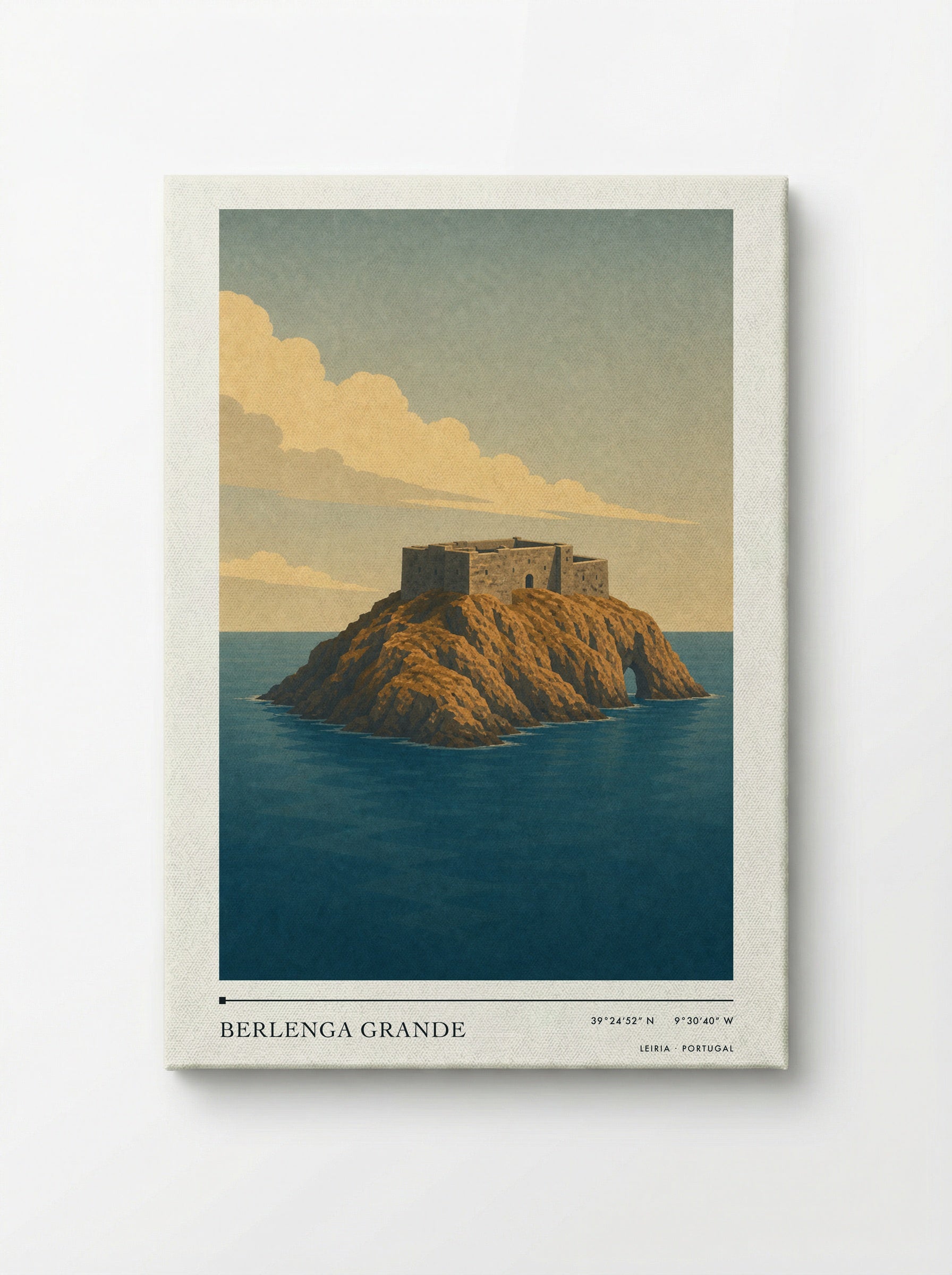Berlenga Grande Travel Poster Artwork - Canvas
