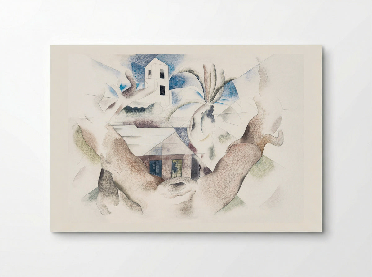 Bermuda No. 1, Tree and House - Charles Demuth - Poster