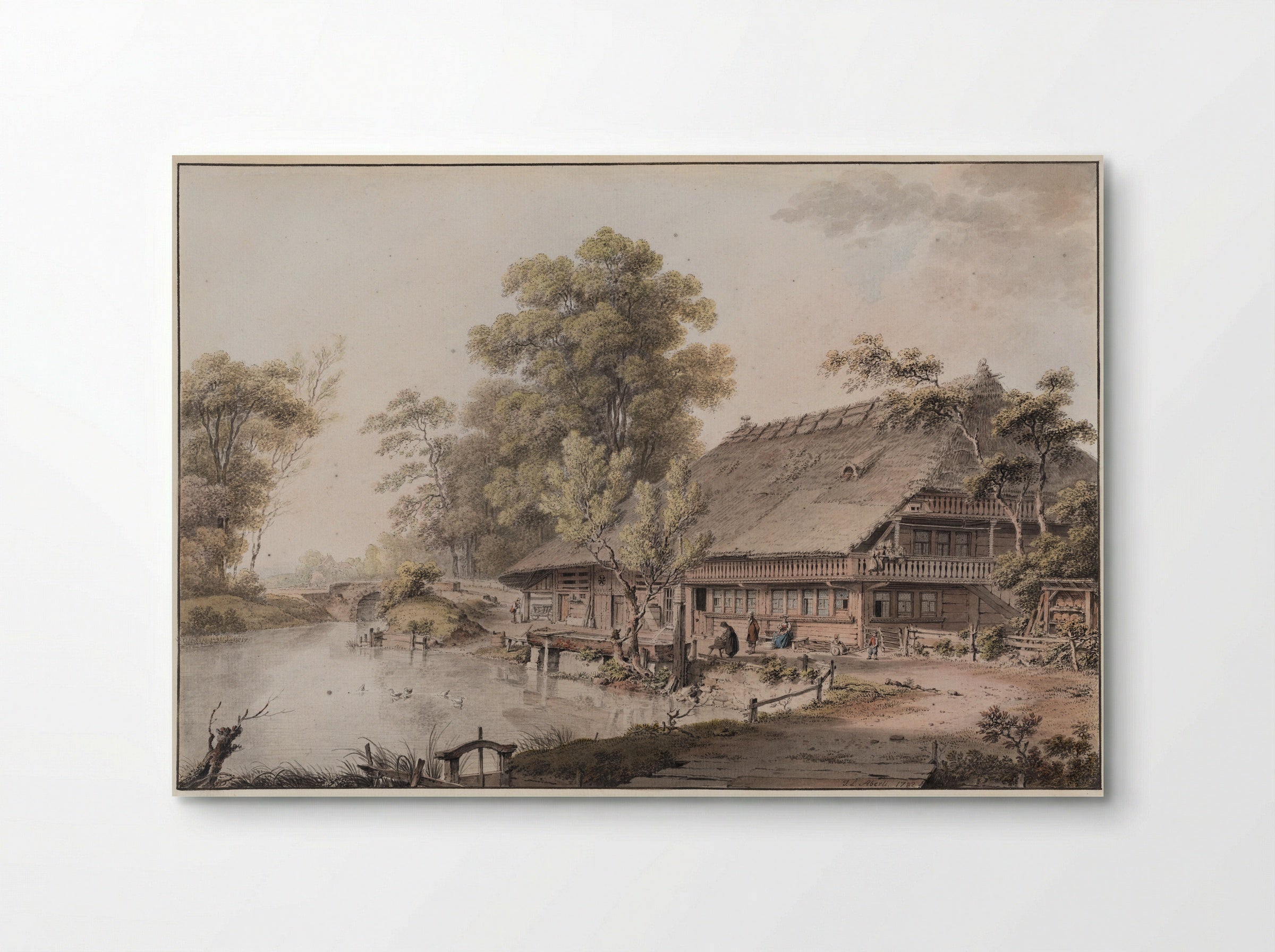Bernese Farmhouse - Johann Ludwig Aberli - Poster