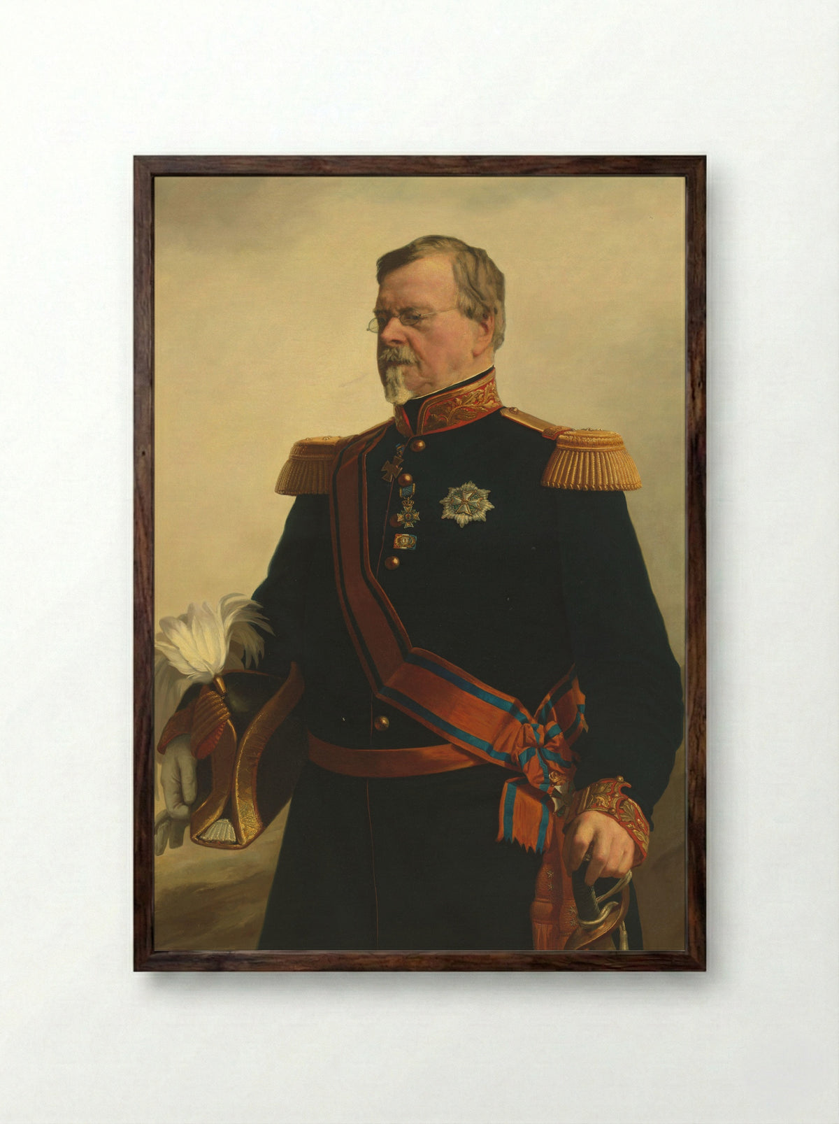 Bernhard, Duke of Saxe-Weimar-Eisenach - Jacob Spoel - Framed Print Dark Wood