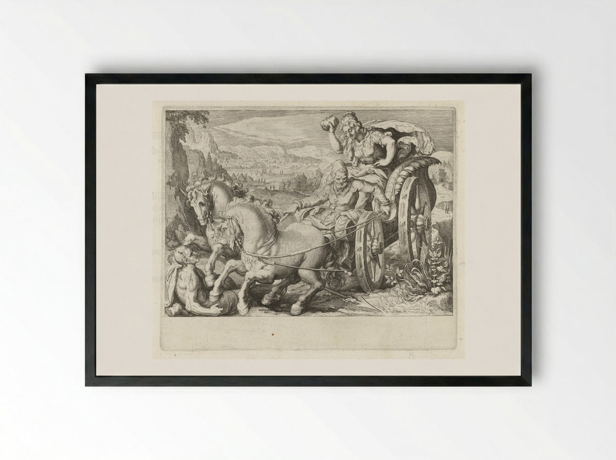Beronica Exercises Revenge with a Stone - Zacharias Dolendo - Framed Print Black