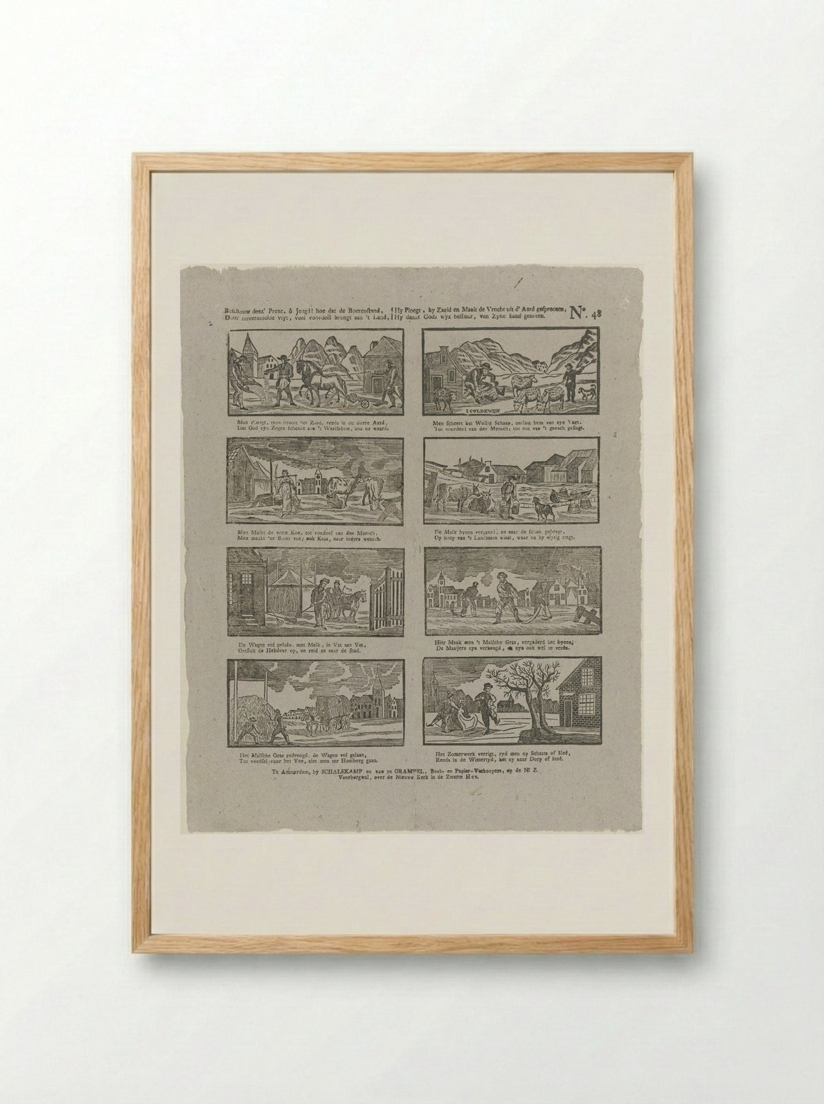 Beschouw deez' prent, ô jeugd! - Jacobus Wendel - Framed Print Wood