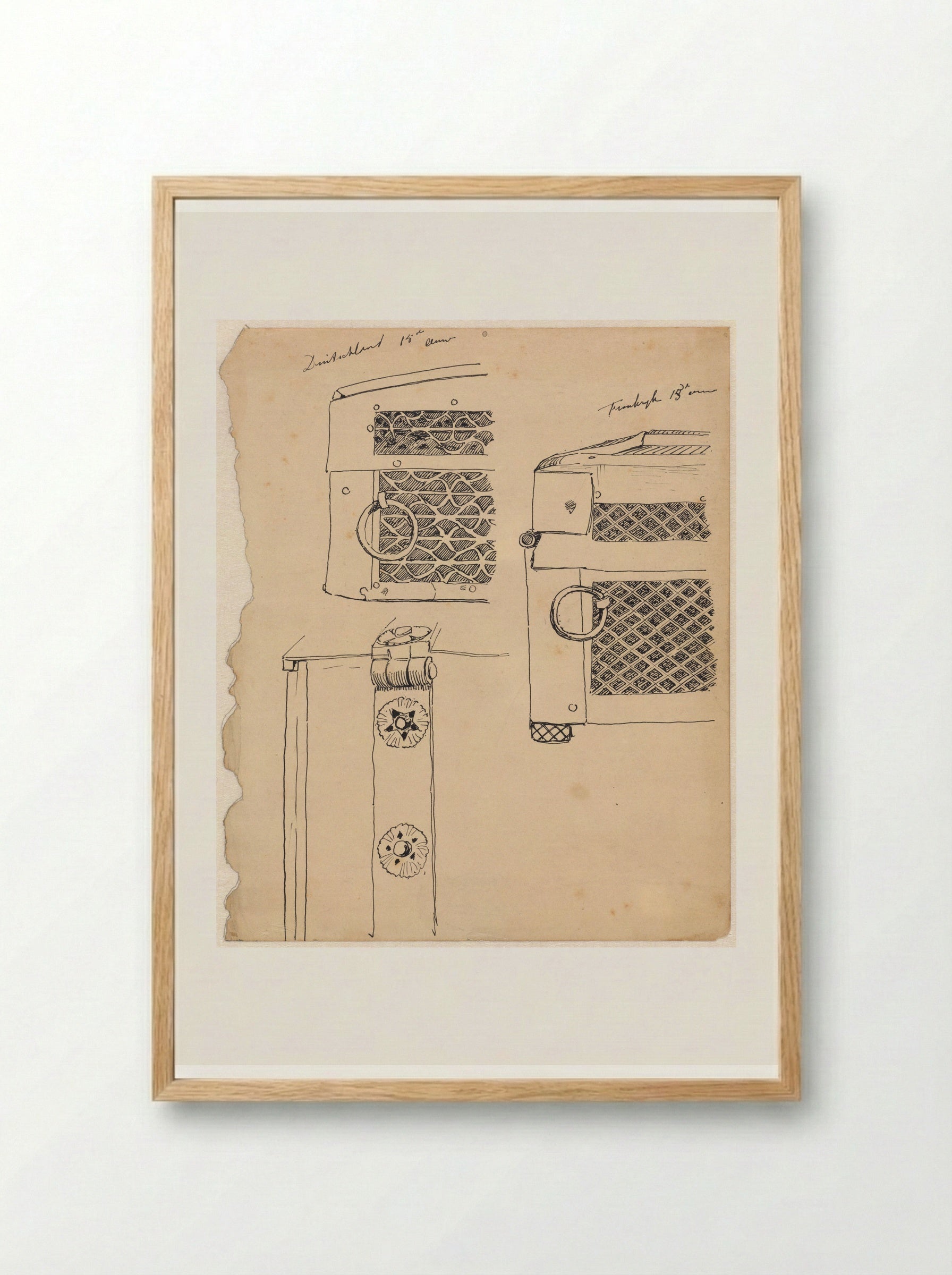 Beslagwerk op Duitse en Franse kisten - Theo Nieuwenhuis - Framed Print Wood