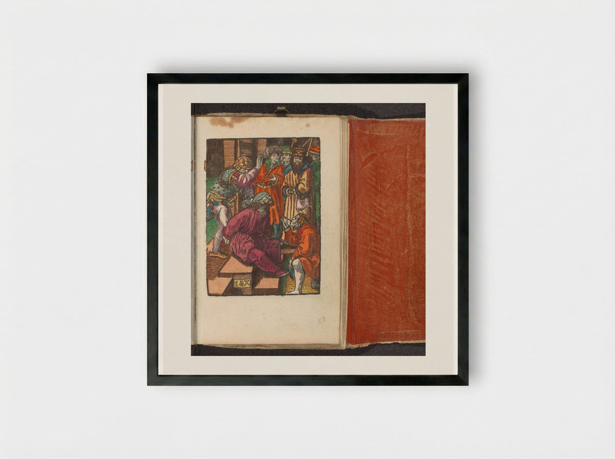 Bespotting (The Mocking of Christ) - Doen Pietersz. - Framed Print Black