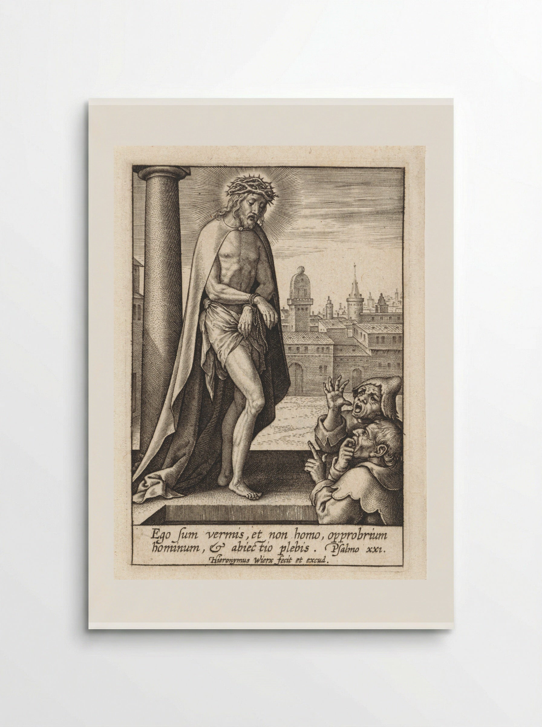 Bespotting van Christus - Hieronymus Wierix - Poster
