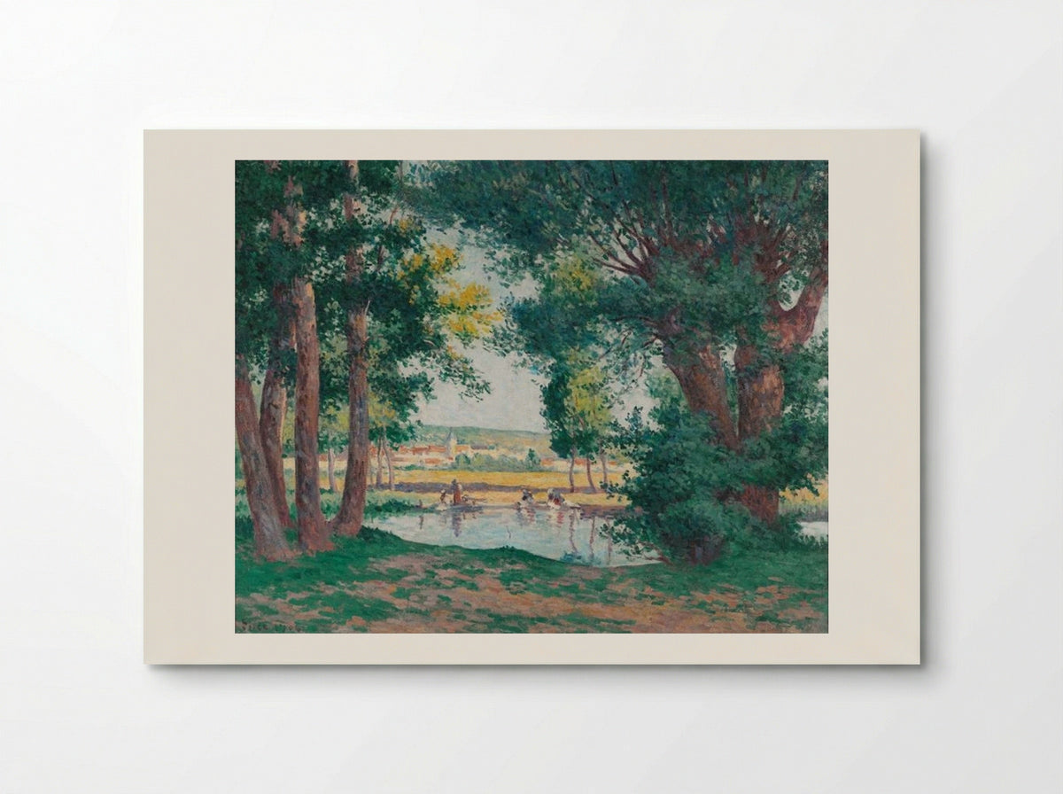 Bessy-sur-Cure, The Washerwomen at the Water's Edge - Maximilien Luce - Poster