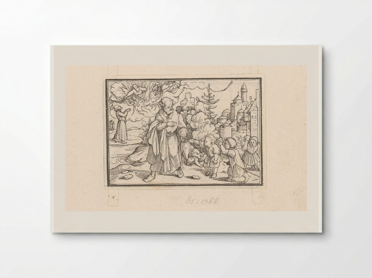 Bestraffing van de kinderen die Elisa bespotten - Veit Rudolf Specklin - Poster