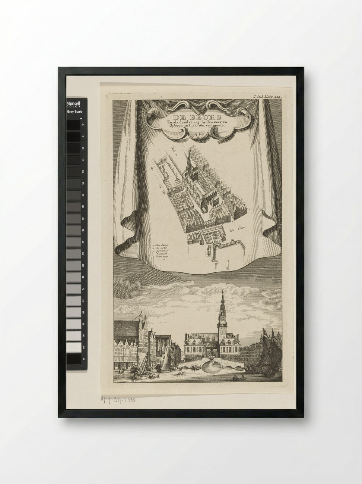 Beurs van Hendrik de Keyser te Amsterdam - Jan Goeree - Framed Print Black