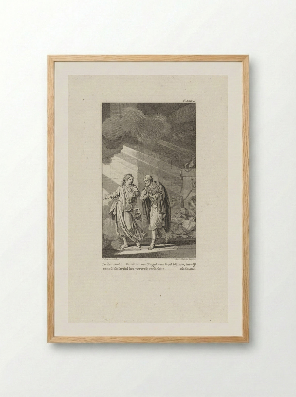 Bevrijding van Petrus uit de gevangenis - Fine Art Print - Framed Print Wood