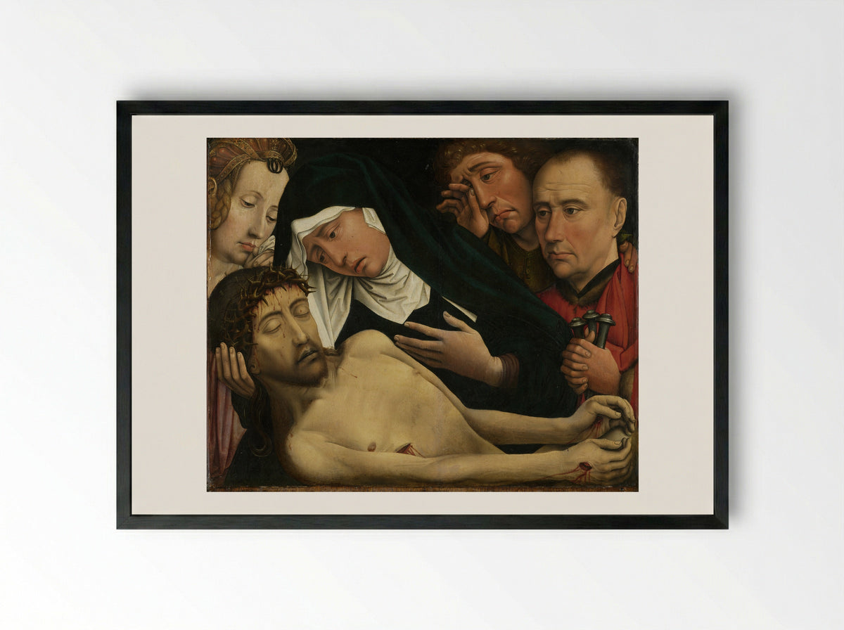 Bewening van Christus - Colijn de Coter - Framed Print Black