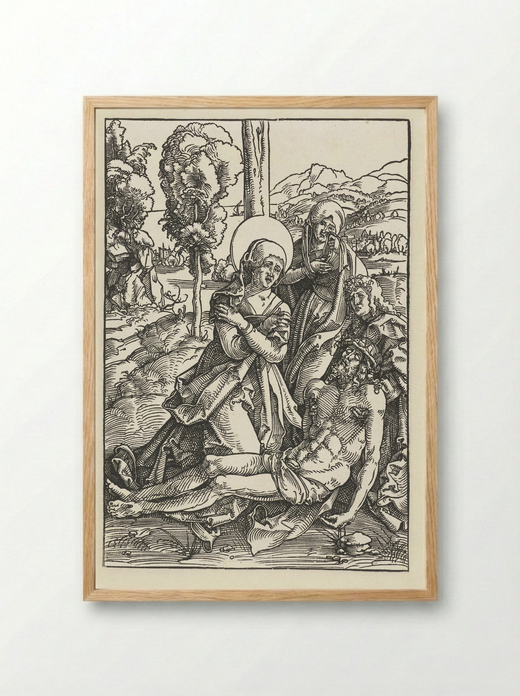 Bewening van Christus - Hans Baldung Grien - Framed Print Wood