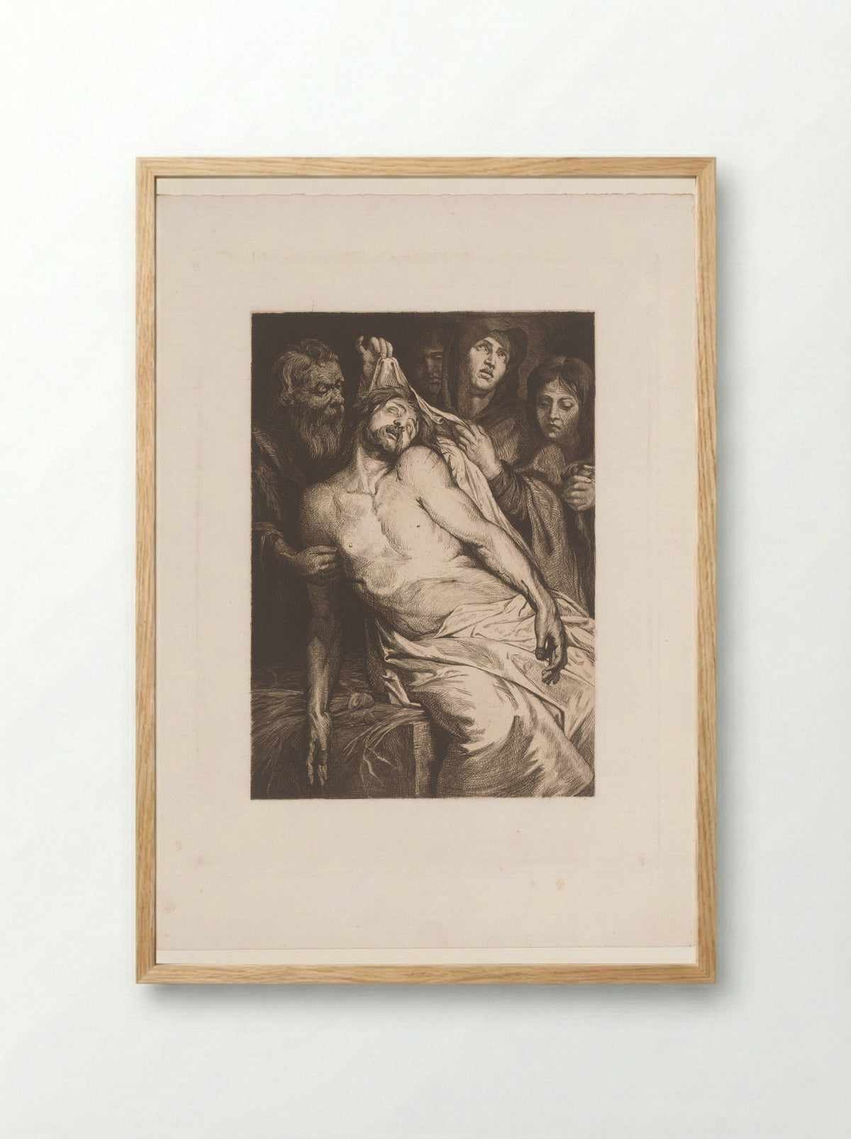 Bewening van Christus - Josué Dupon - Framed Print Wood