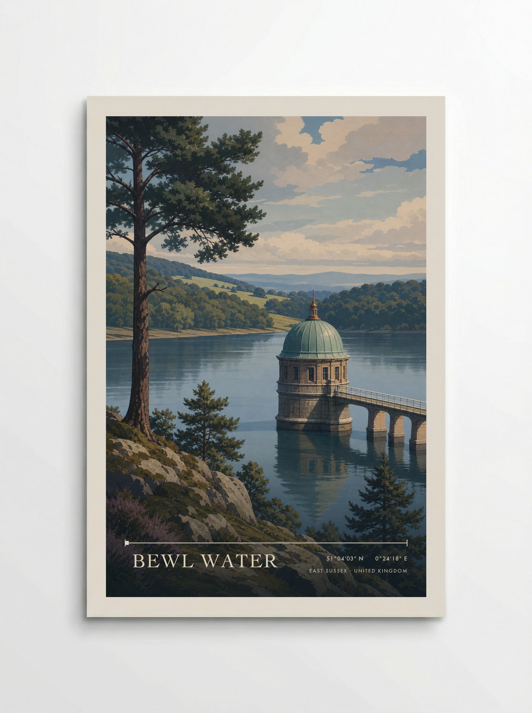 Bewl Water East Sussex United Kingdom Travel Poster - Poster