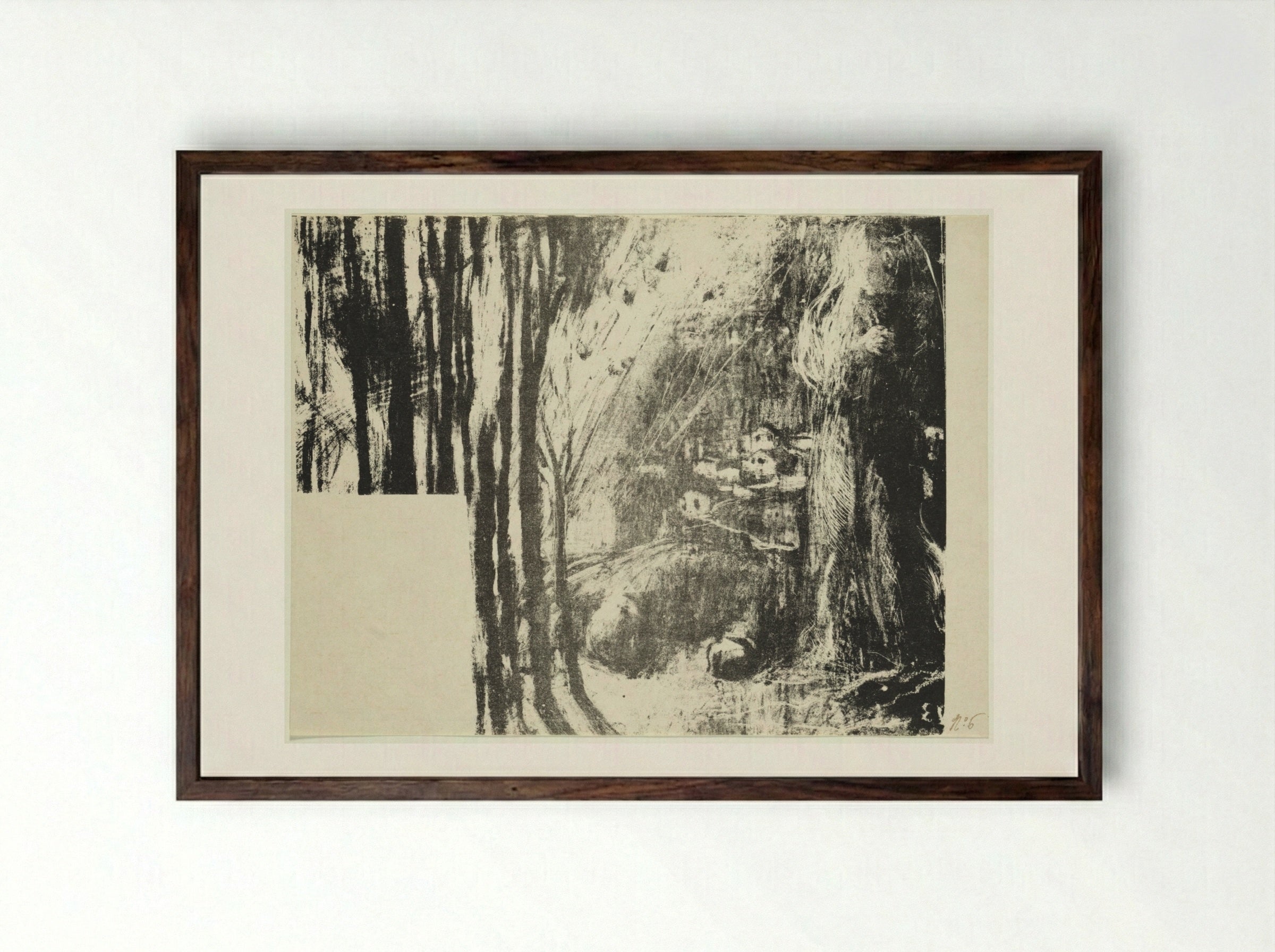 Beyond Human Forces (Part 2) - Édouard Vuillard - Framed Print Dark Wood