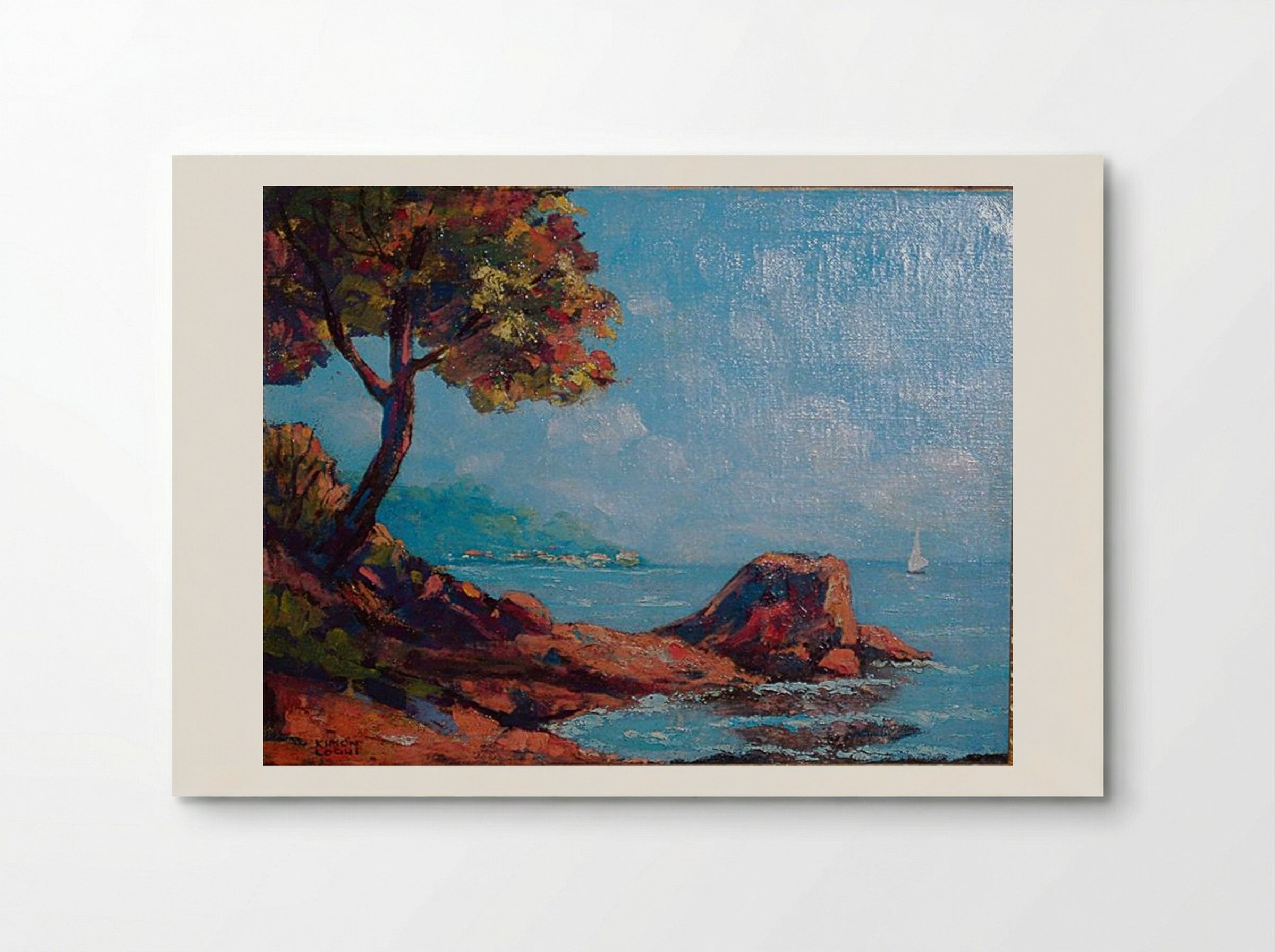 Biarritz Cliffs - Kimon Loghi - Poster