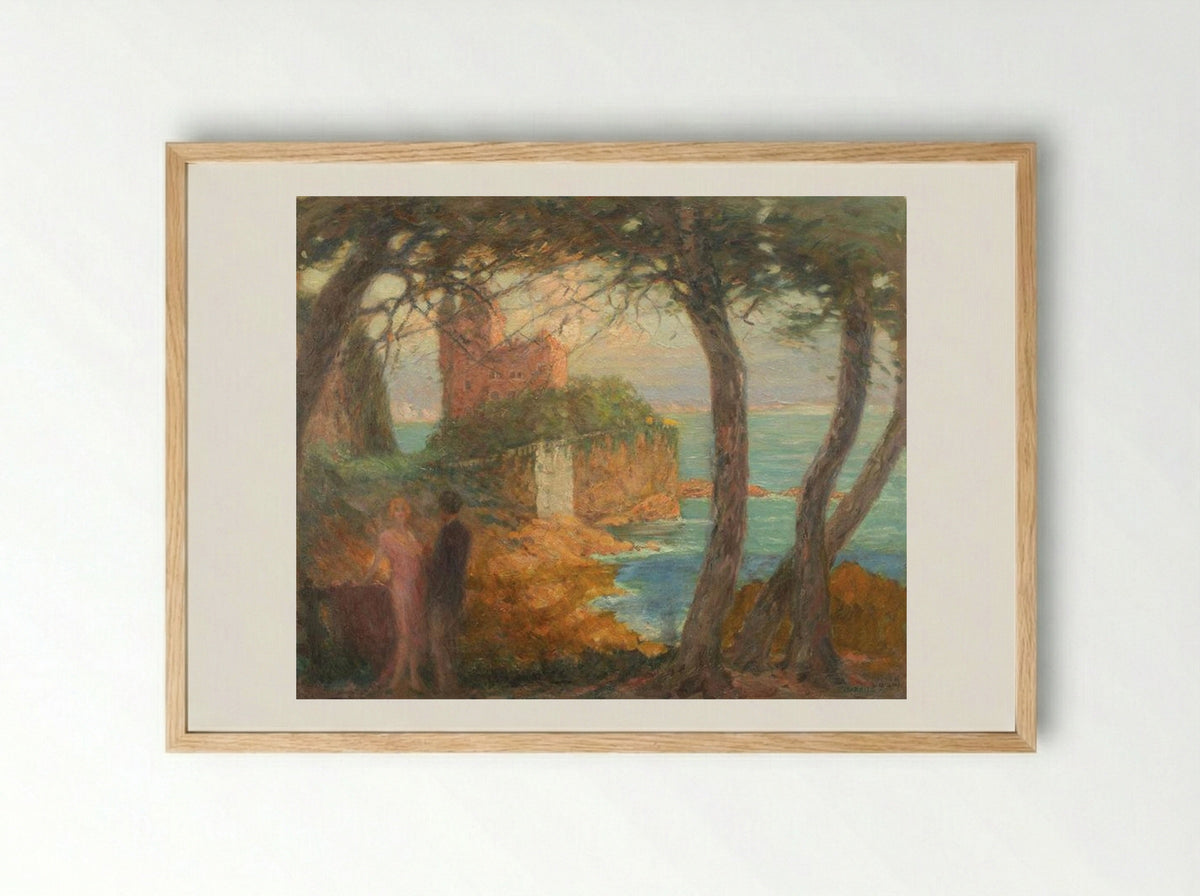 Biarritz Promenade - Kimon Loghi - Framed Print Wood