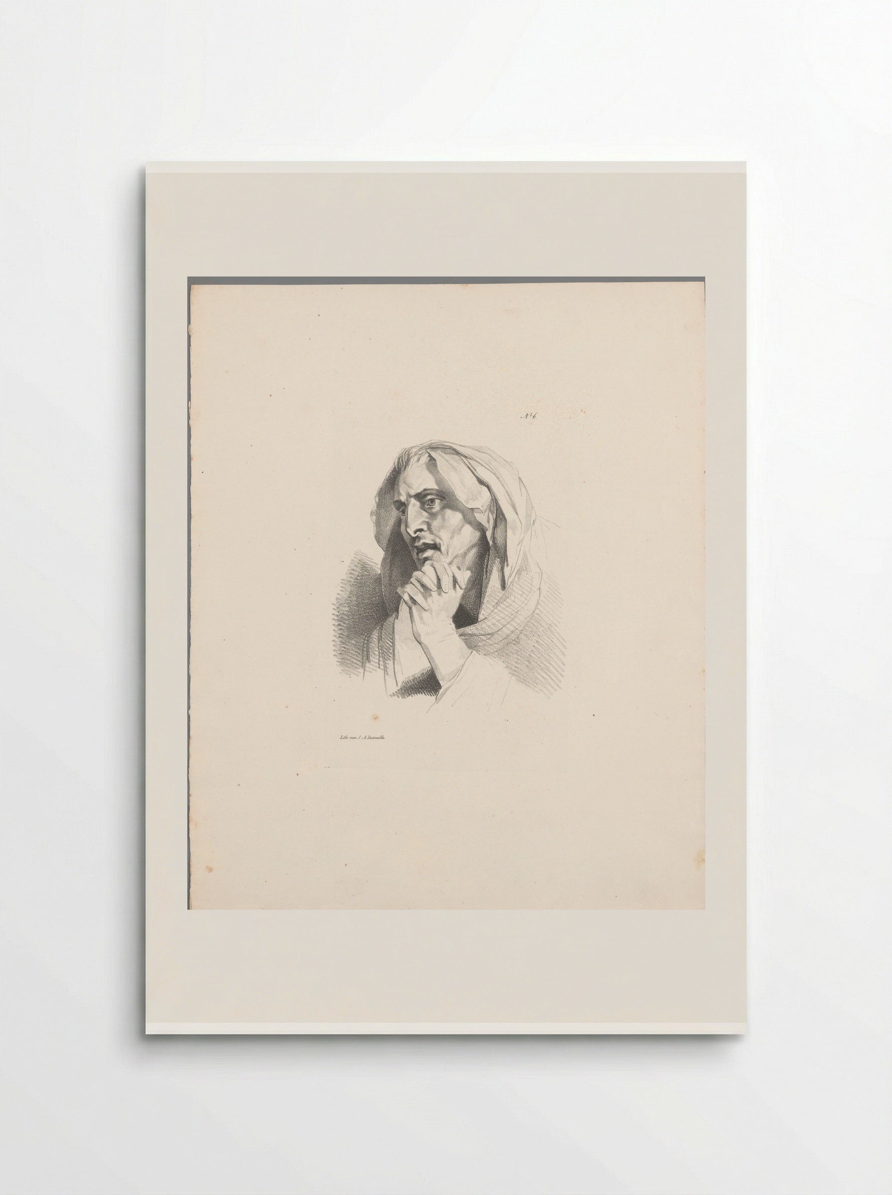 Biddende man (Praying Man) - Jean Augustin Daiwaille - Poster