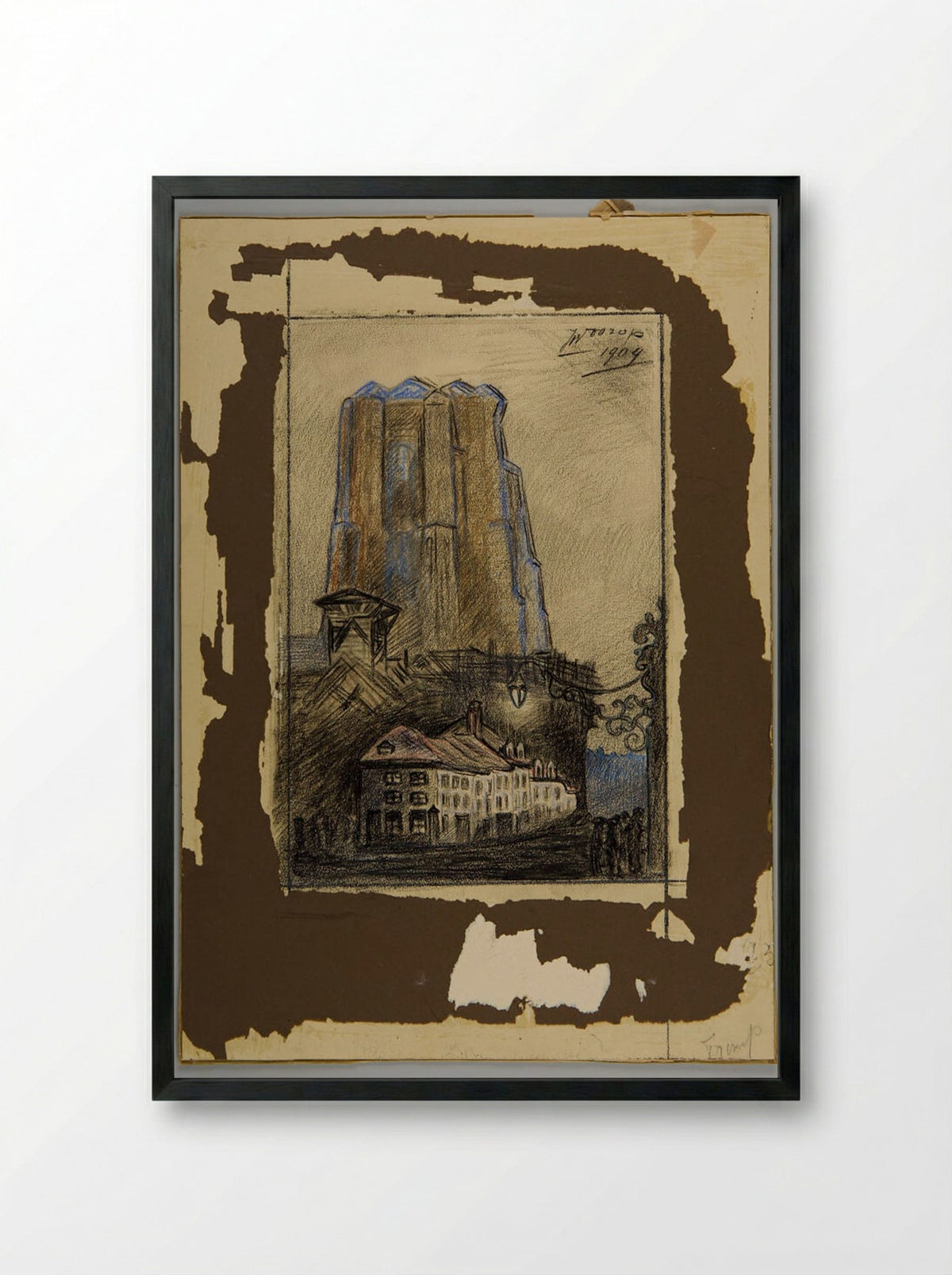 Big Church (Our Lady's Church), Veere - Jan Toorop - Framed Print Black