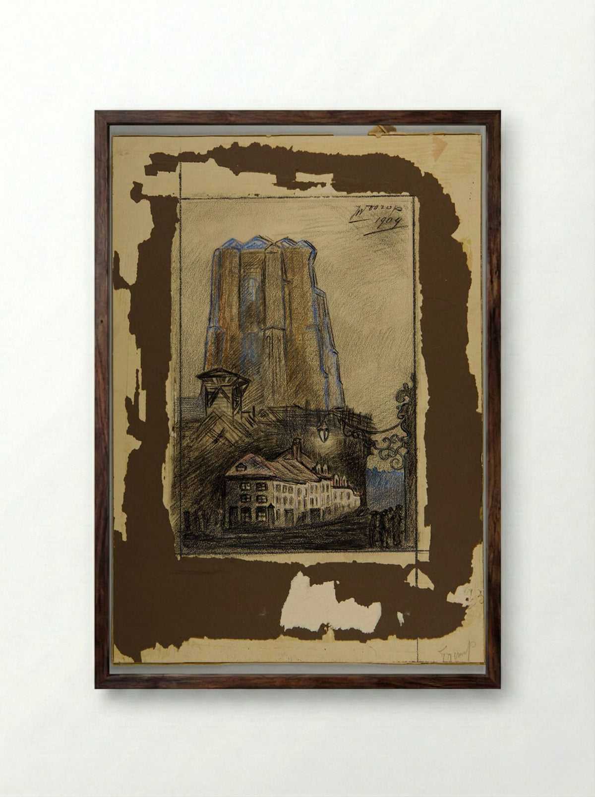 Big Church (Our Lady's Church), Veere - Jan Toorop - Framed Print Dark Wood