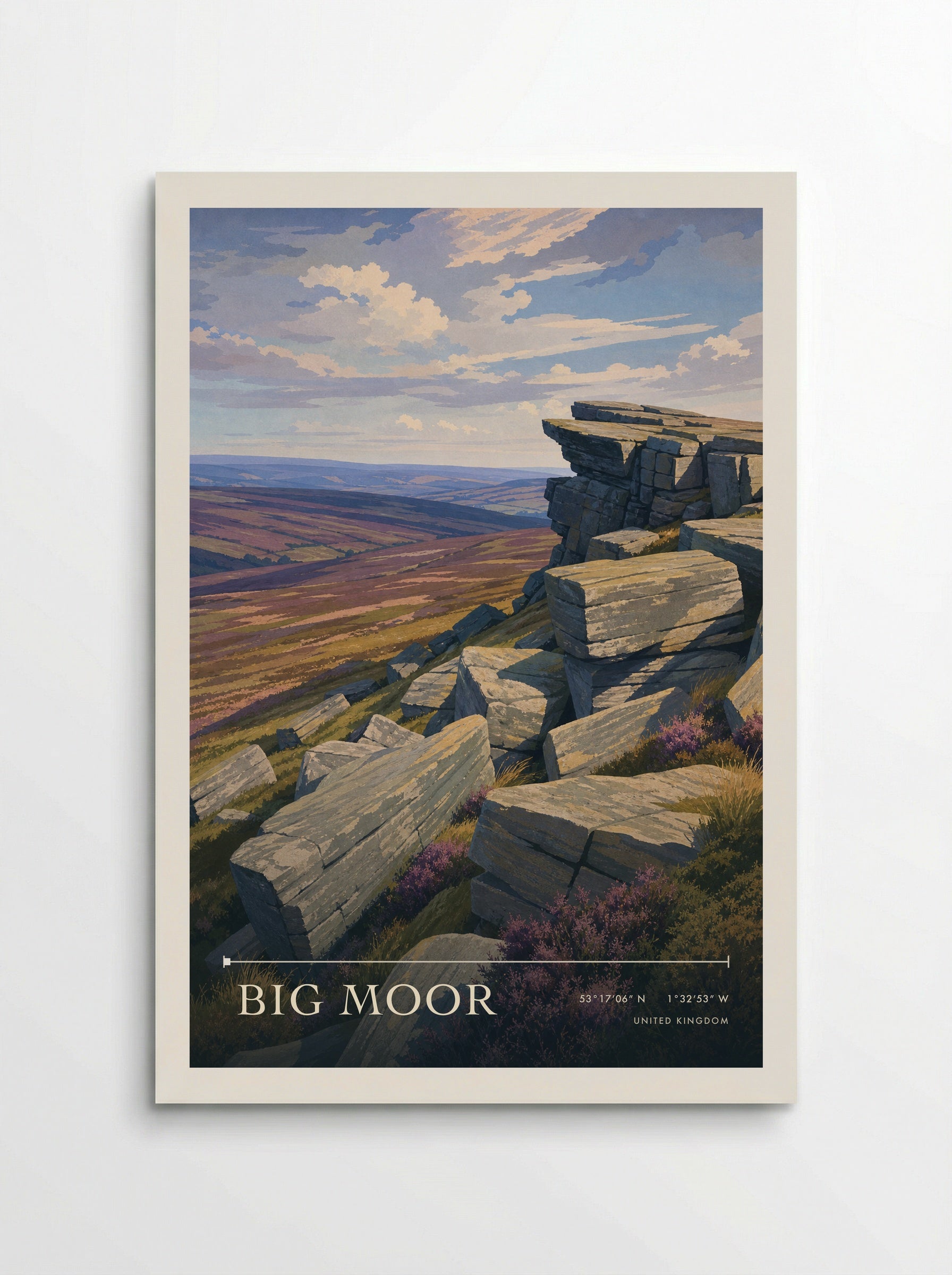 Big Moor United Kingdom Travel Poster - Poster