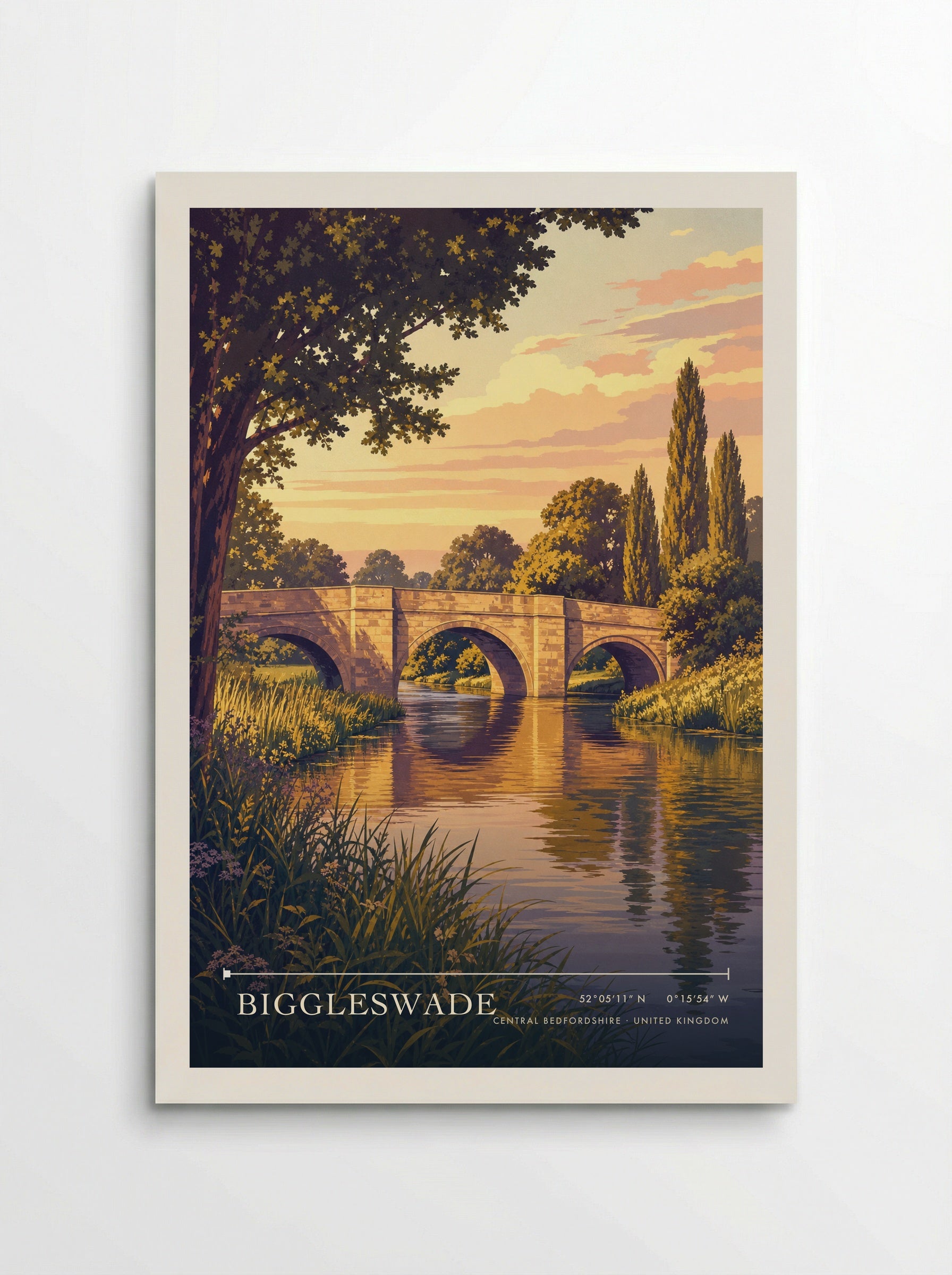 Biggleswade Central Bedfordshire United Kingdom Travel Poster - Poster