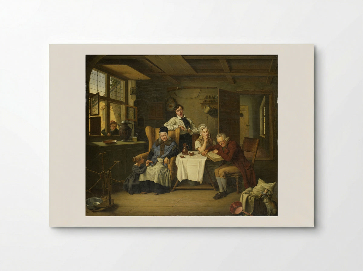 Bijbellezen (Bible Reading) - Eduard Karl Gustav Lebrecht Pistorius - Poster