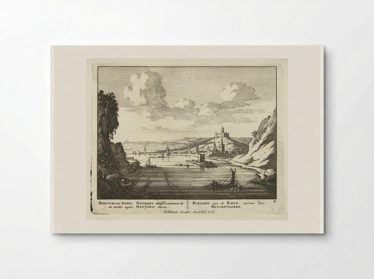 Bingen aan de Rijn met de Muizentoren - Jan van Call (I) - Poster