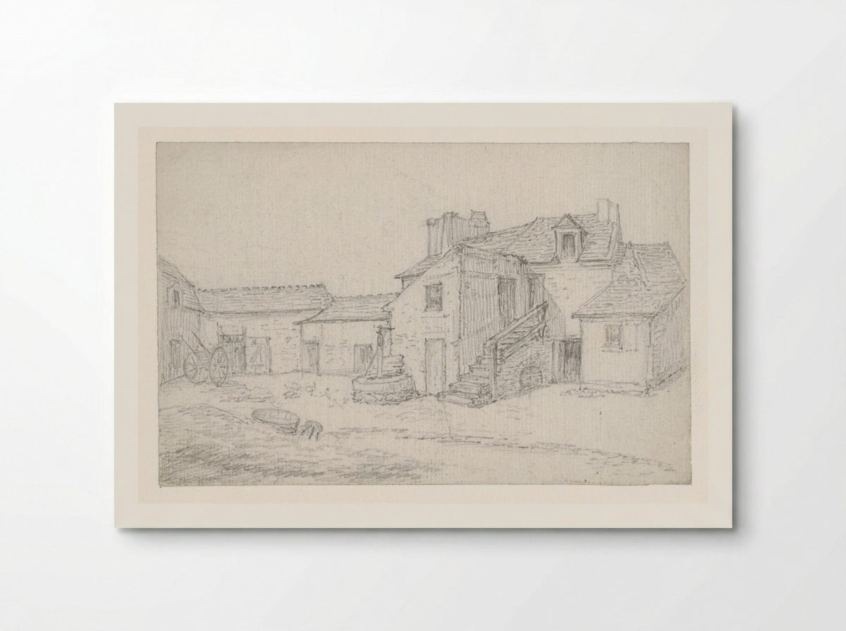 Binnenplaats van een boerderij (Farmyard Courtyard) - Georges Michel - Poster