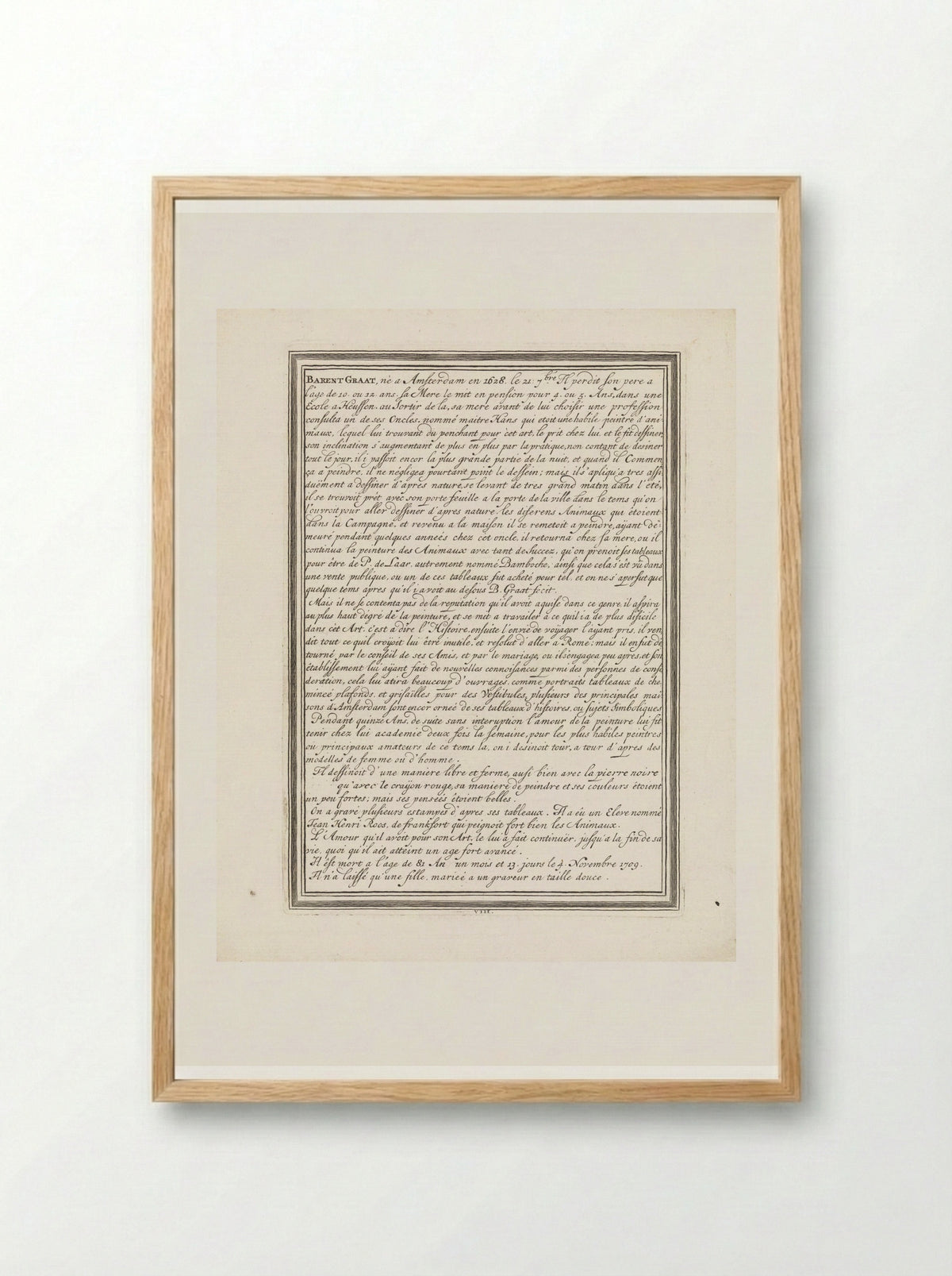 Biografie van kunstenaar Barend Graat - Matthijs Pool - Framed Print Wood