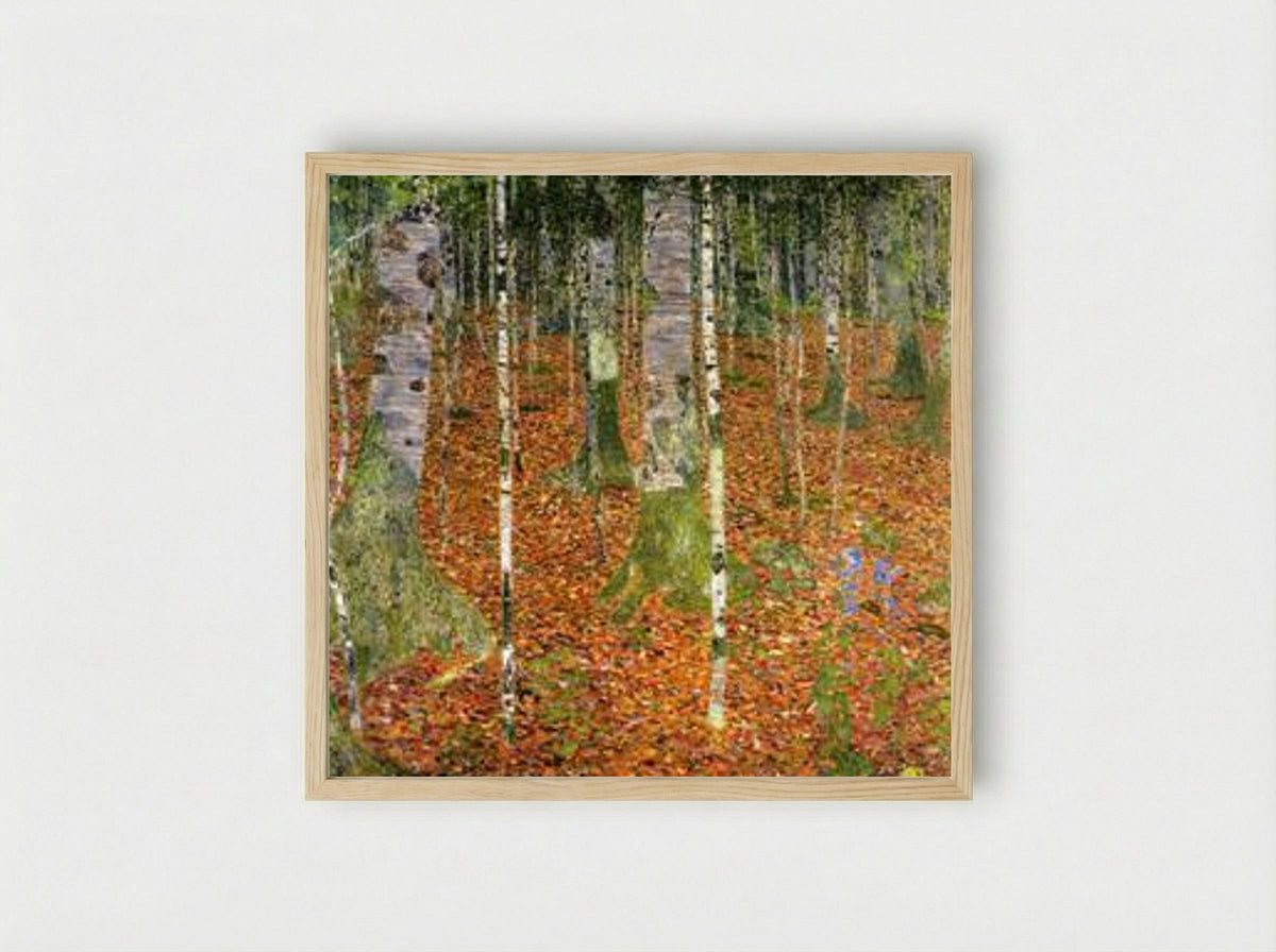 Birch Forest - Gustav Klimt - Framed Print Wood