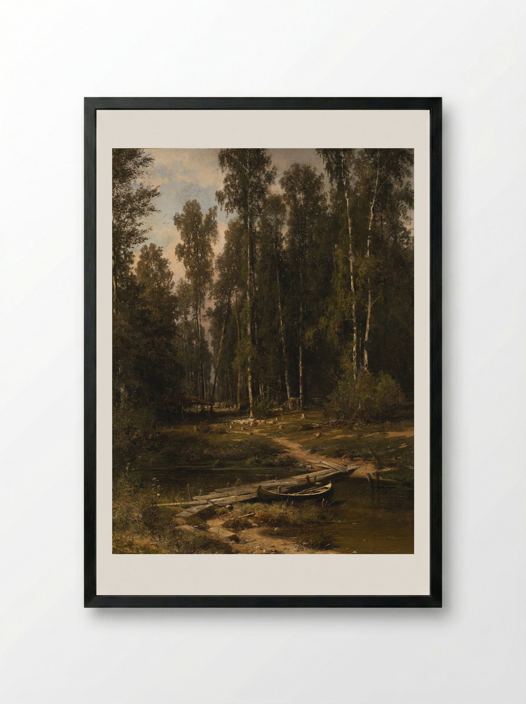 Birch Grove - Ivan Shishkin - Framed Print Black