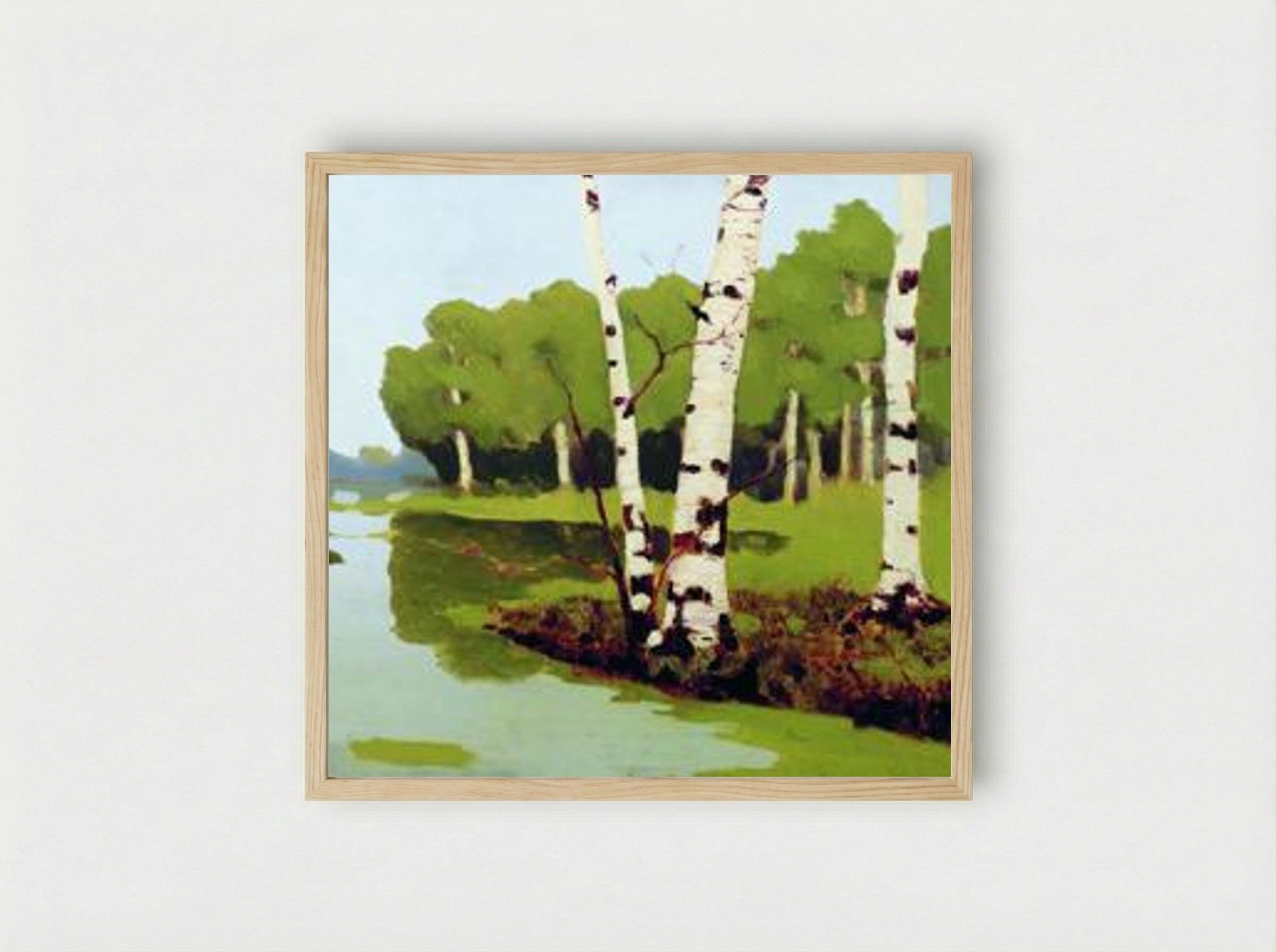 Birches - Arkhip Kuindzhi - Framed Print Wood