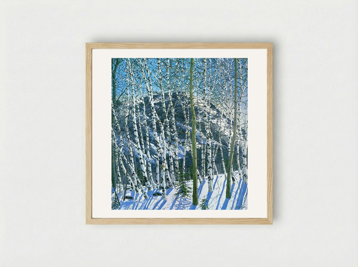 Birches - Neil Welliver - Framed Print Wood