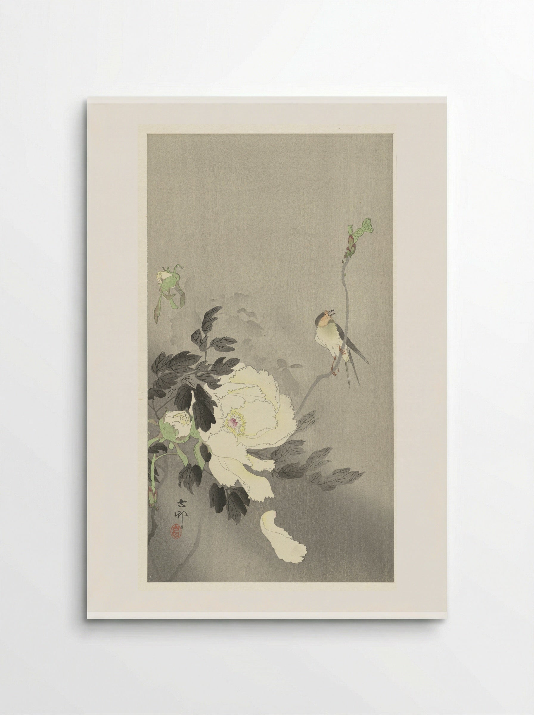 Bird and Peony - Matsuki Heikichi - Poster