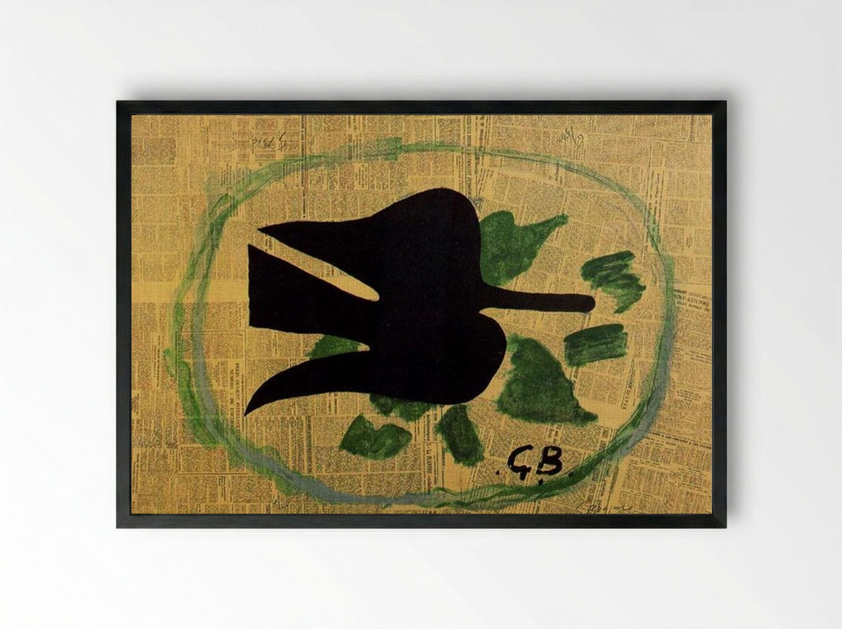 Bird in the Foliage - Georges Braque - Framed Print Black