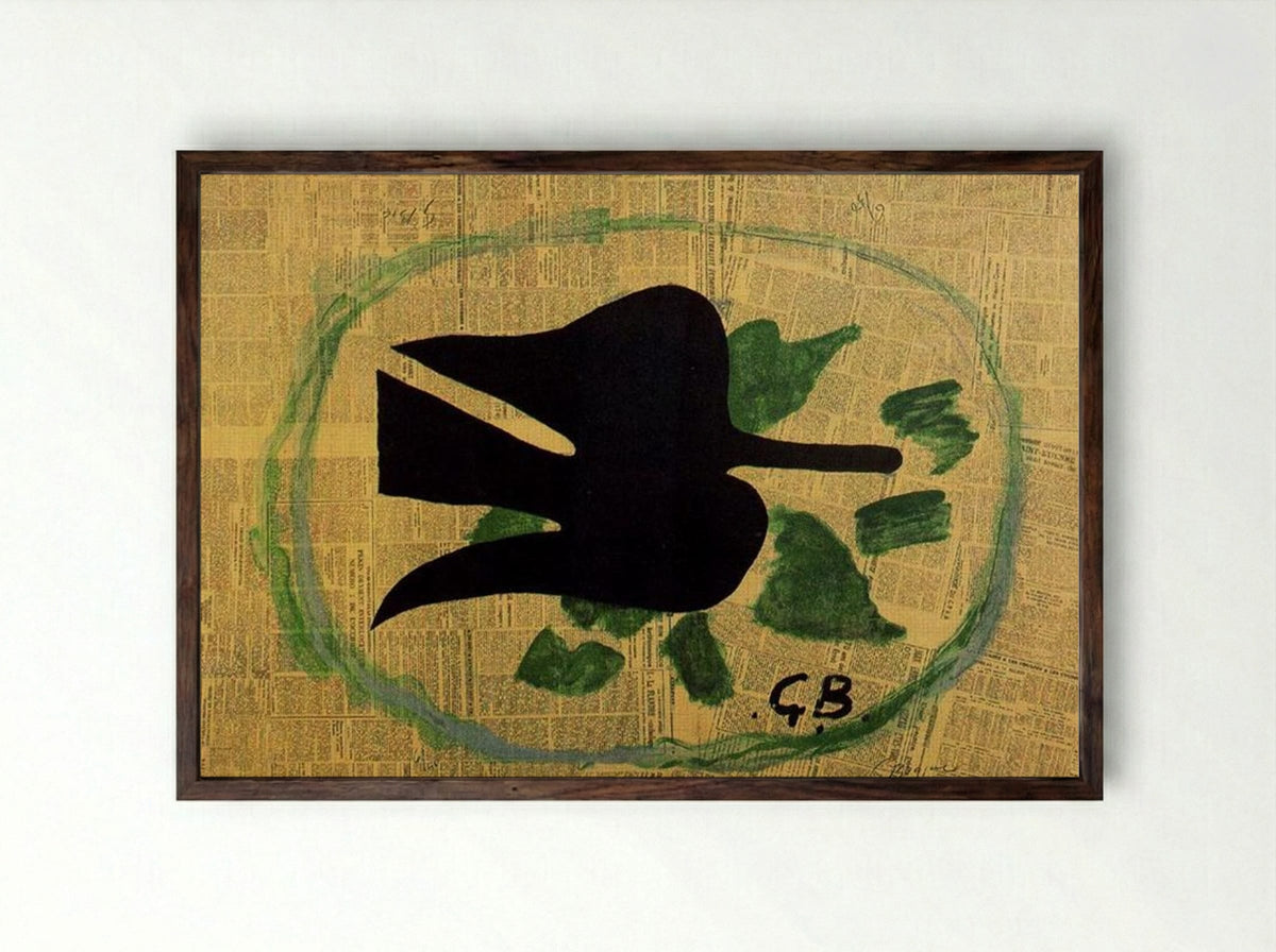 Bird in the Foliage - Georges Braque - Framed Print Dark Wood