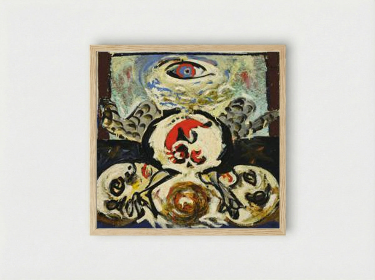 Bird - Jackson Pollock - Framed Print Wood
