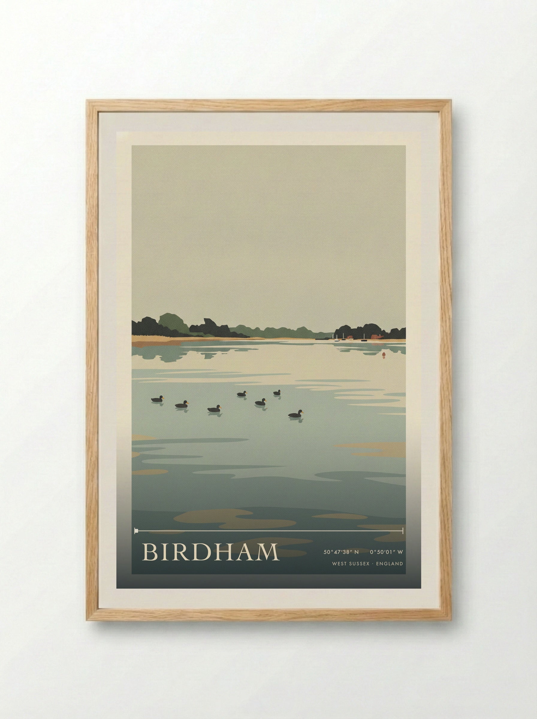 Birdham West Sussex England Travel Poster - Framed Print Wood