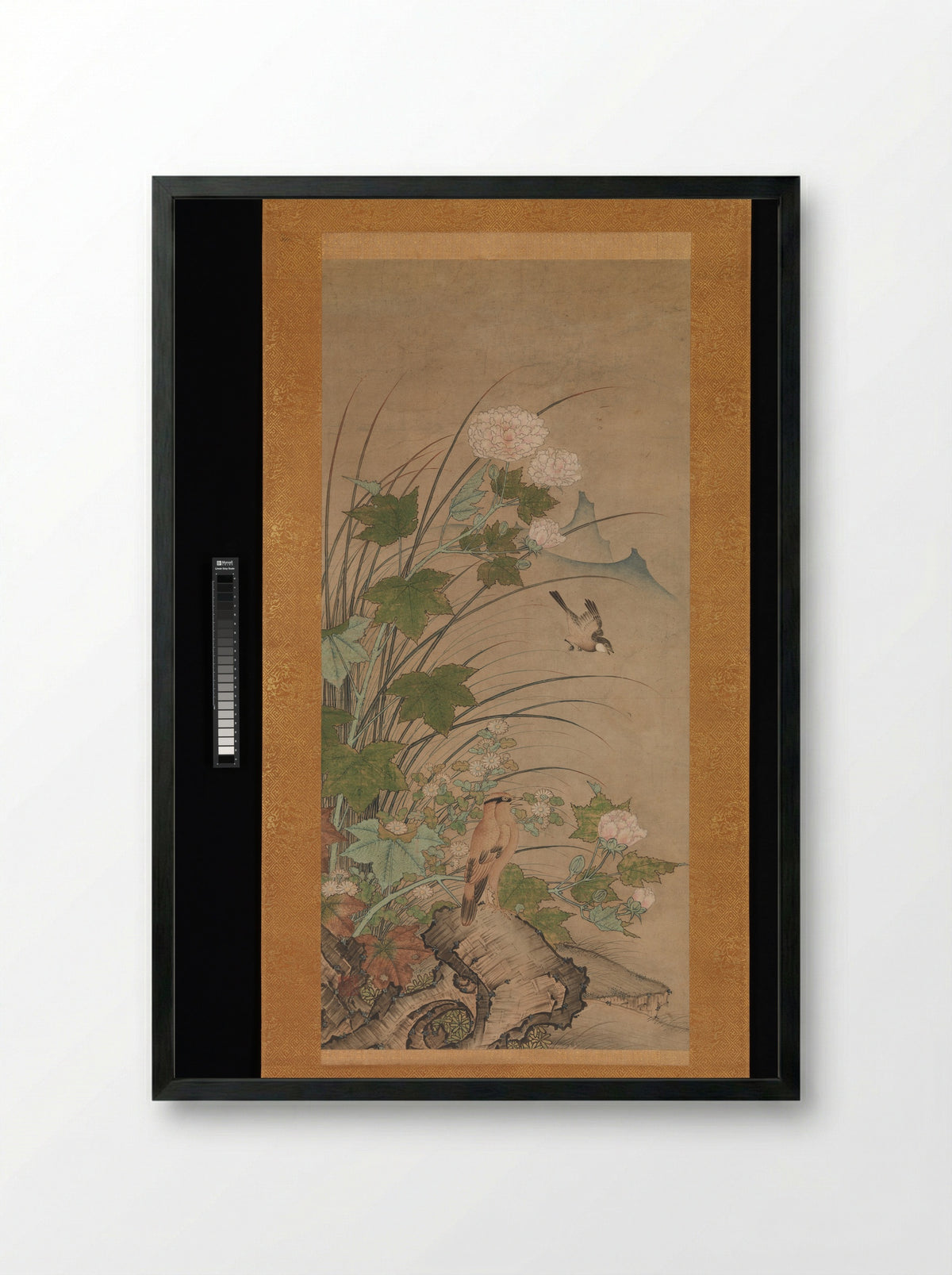 Birds and Flowers of Summer and Autumn - Shikibu Terutada - Framed Print Black